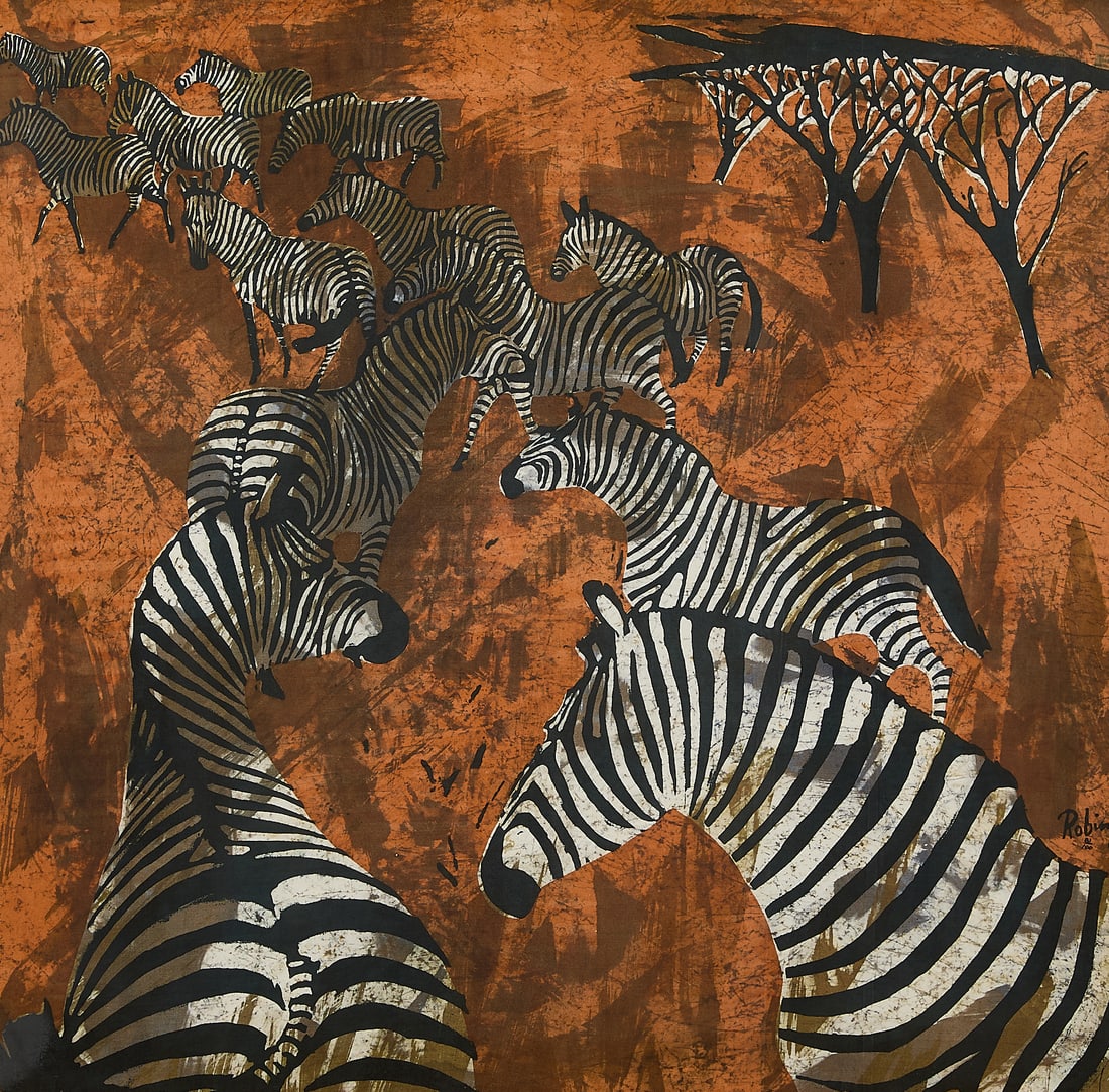Robin Anderson "Zebras" Painting (1 of 5)