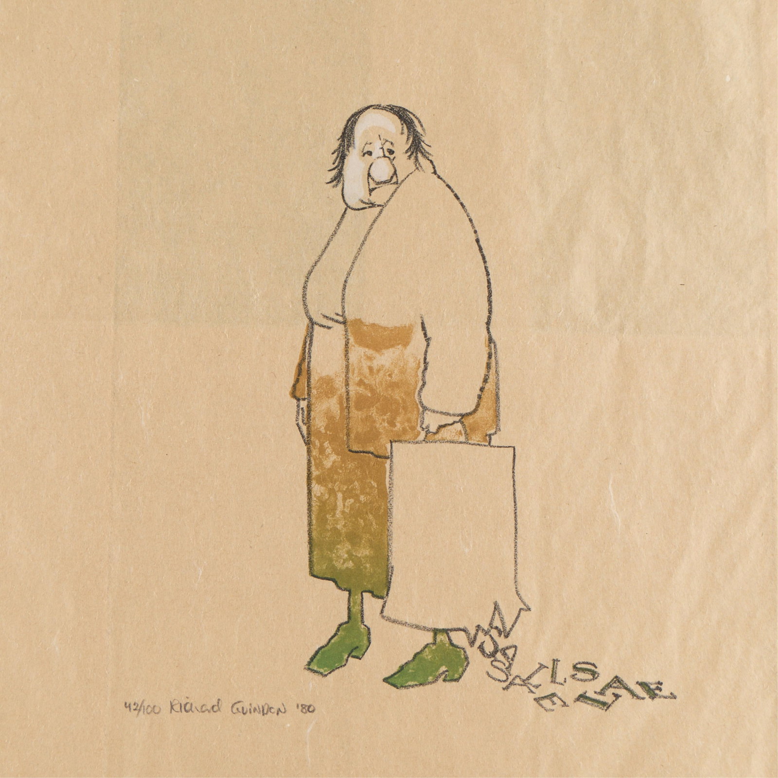 Richard Guindon "Sale Bag" Litho (1 of 4)