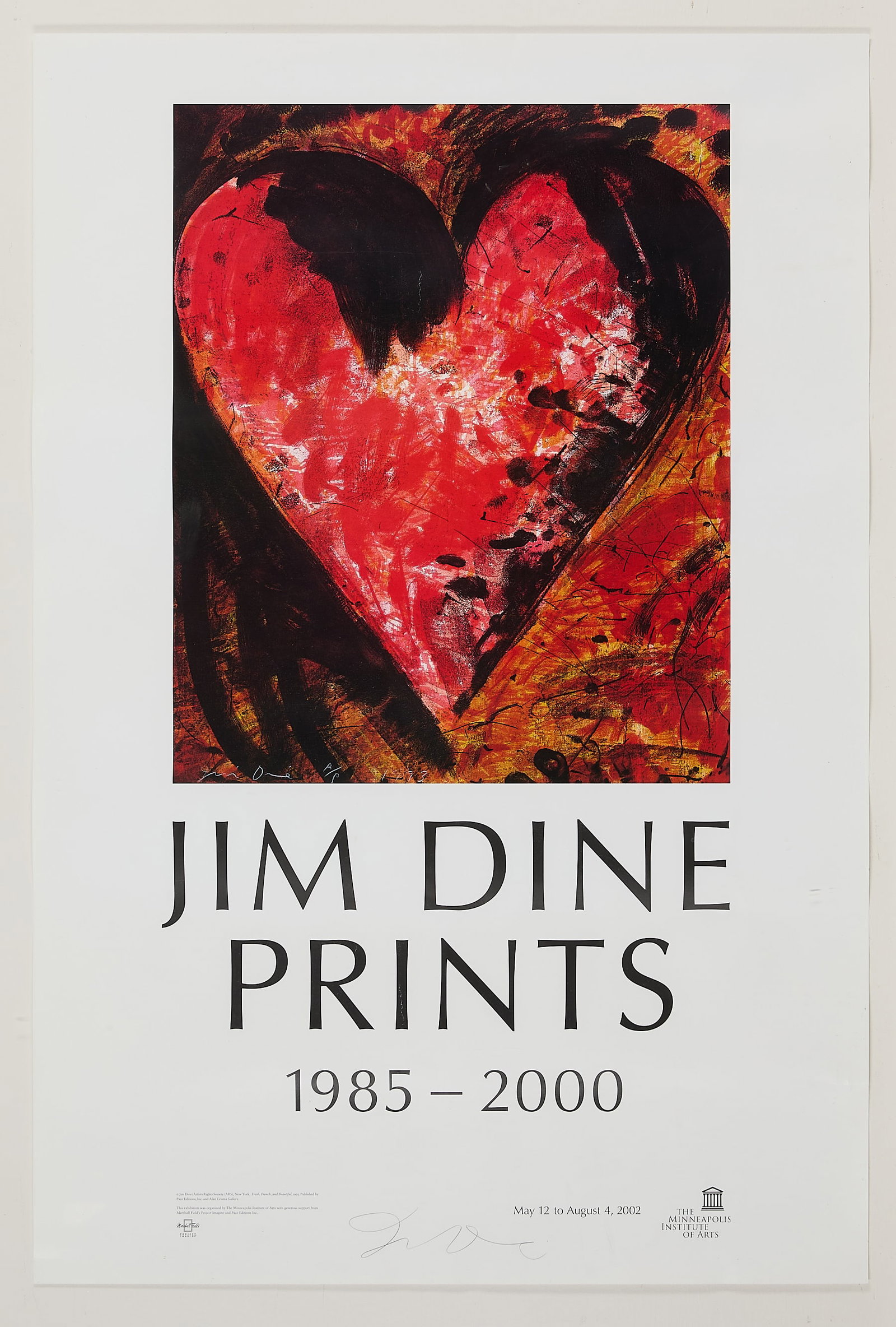 Signed Jim Dine MIA Art Exhibition Poster 2002 (1 of 4)