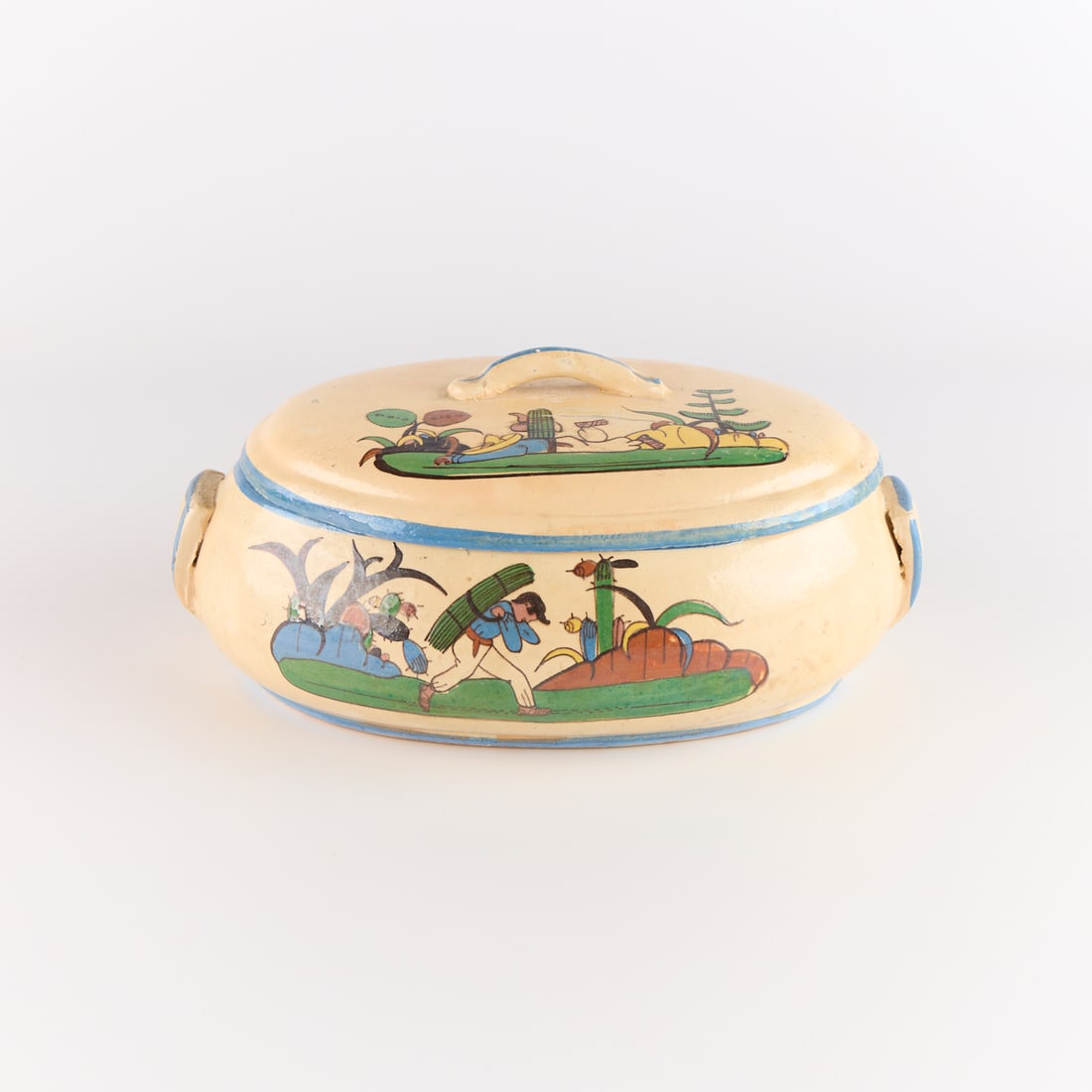 Mexican Tlaquepaque Pottery Tureen Casserole (1 of 5)