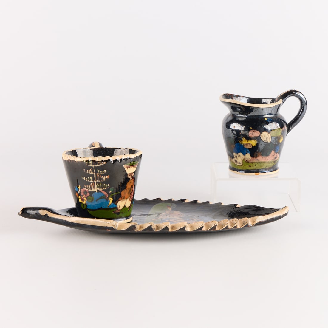 3 Mexican Black Tlaquepaque Pottery Vessels (1 of 6)