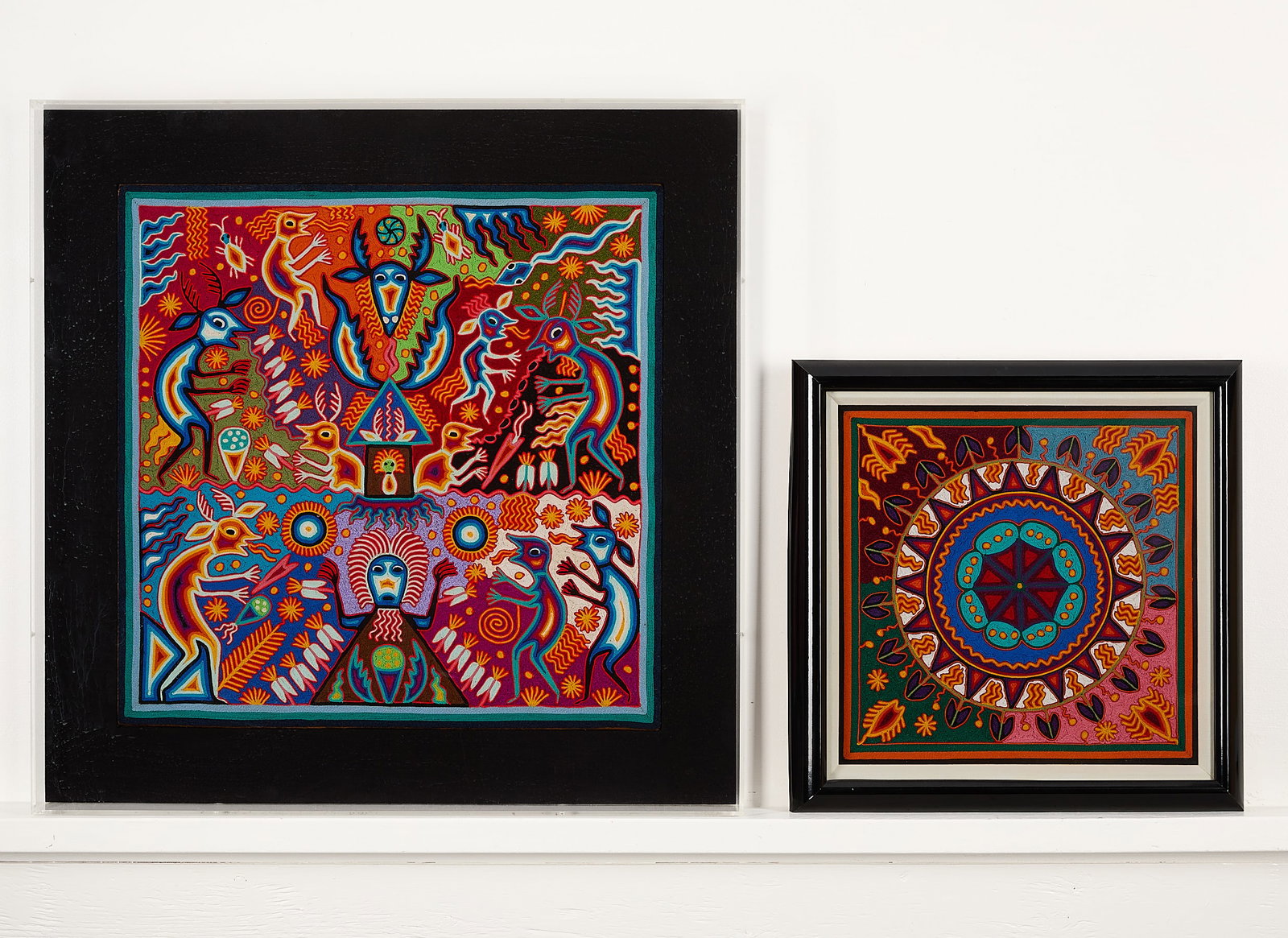 2 Huichol Yarn Artworks - Sanchez & de la Cruz (1 of 10)