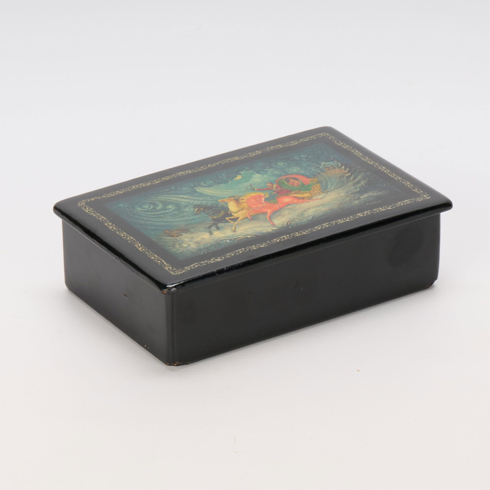 Russian Hand-Painted Lacquer Box (1 of 8)