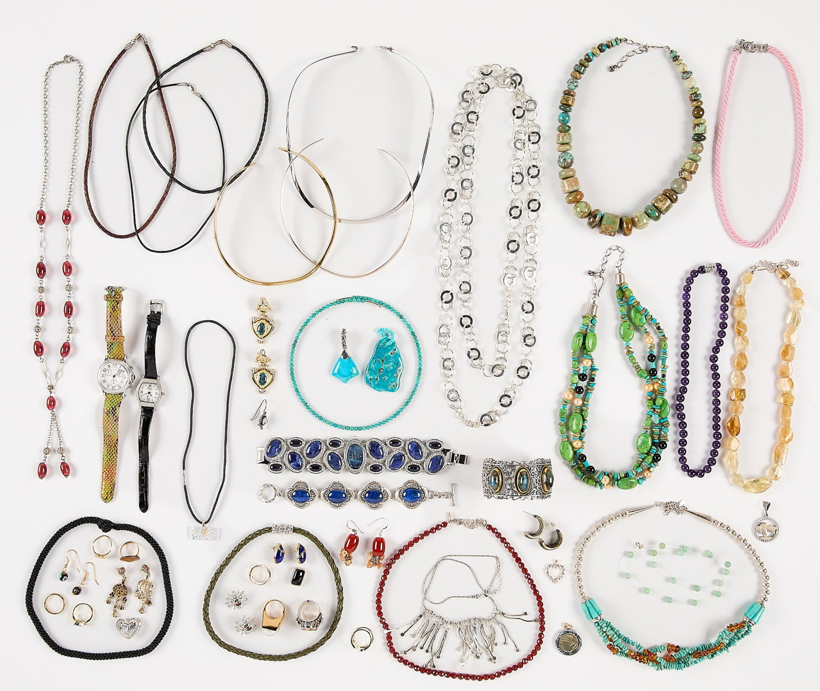 Lrg Assorted Grp Gold & Silver-Toned Costume Jewelry (1 of 15)