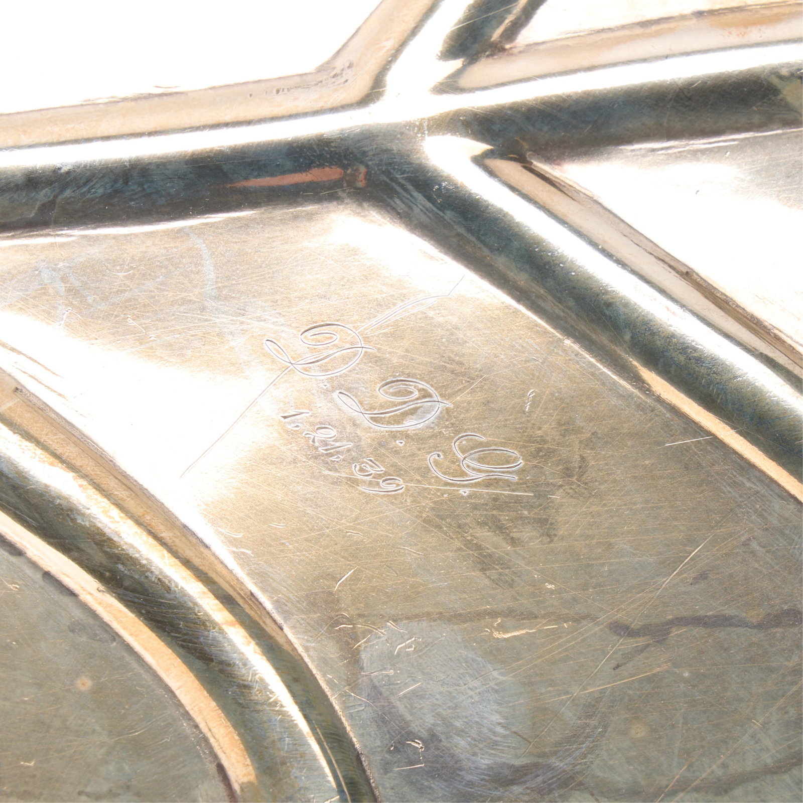 Large Silverplate Footed Serving Tray - 3
