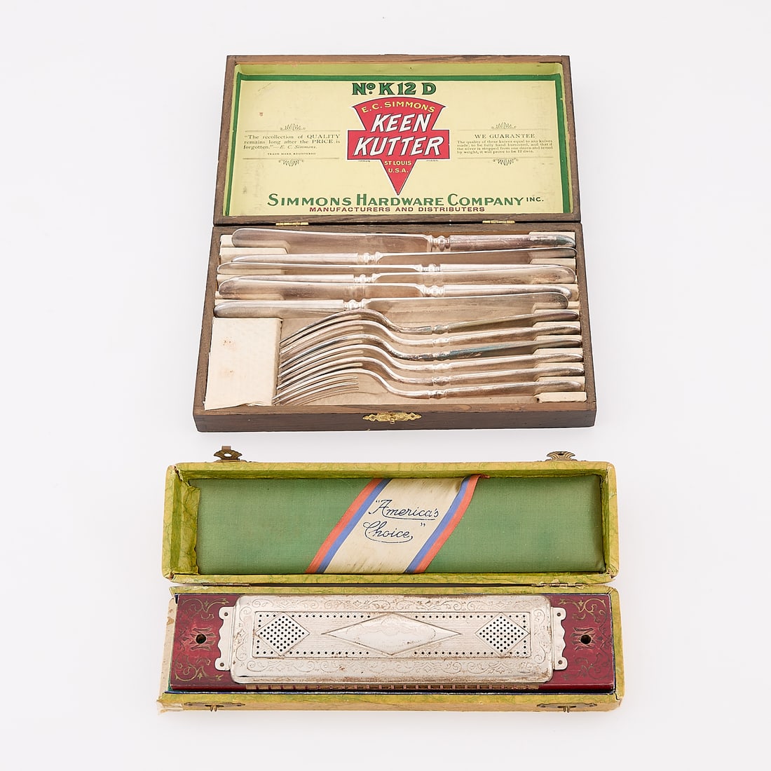 Keen Kutter Silverplate Set & Harmonica (1 of 9)