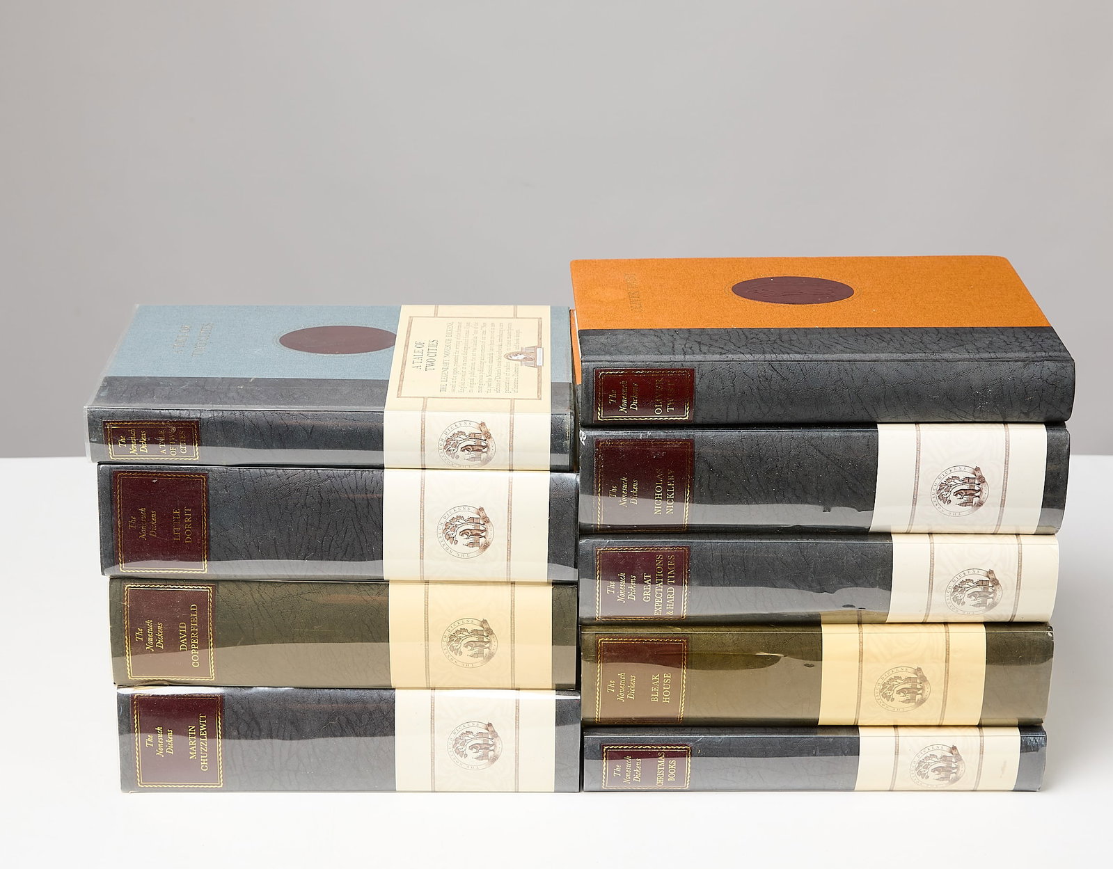 9 Volumes "The Nonesuch Dickens" Books: The lot features nine volumes of “The Nonesuch Dickens” editions series. Titles include: Charles Dickens, “Little Dorrit,” “David Copperfield,” “Martin Chuzzlewit,” “