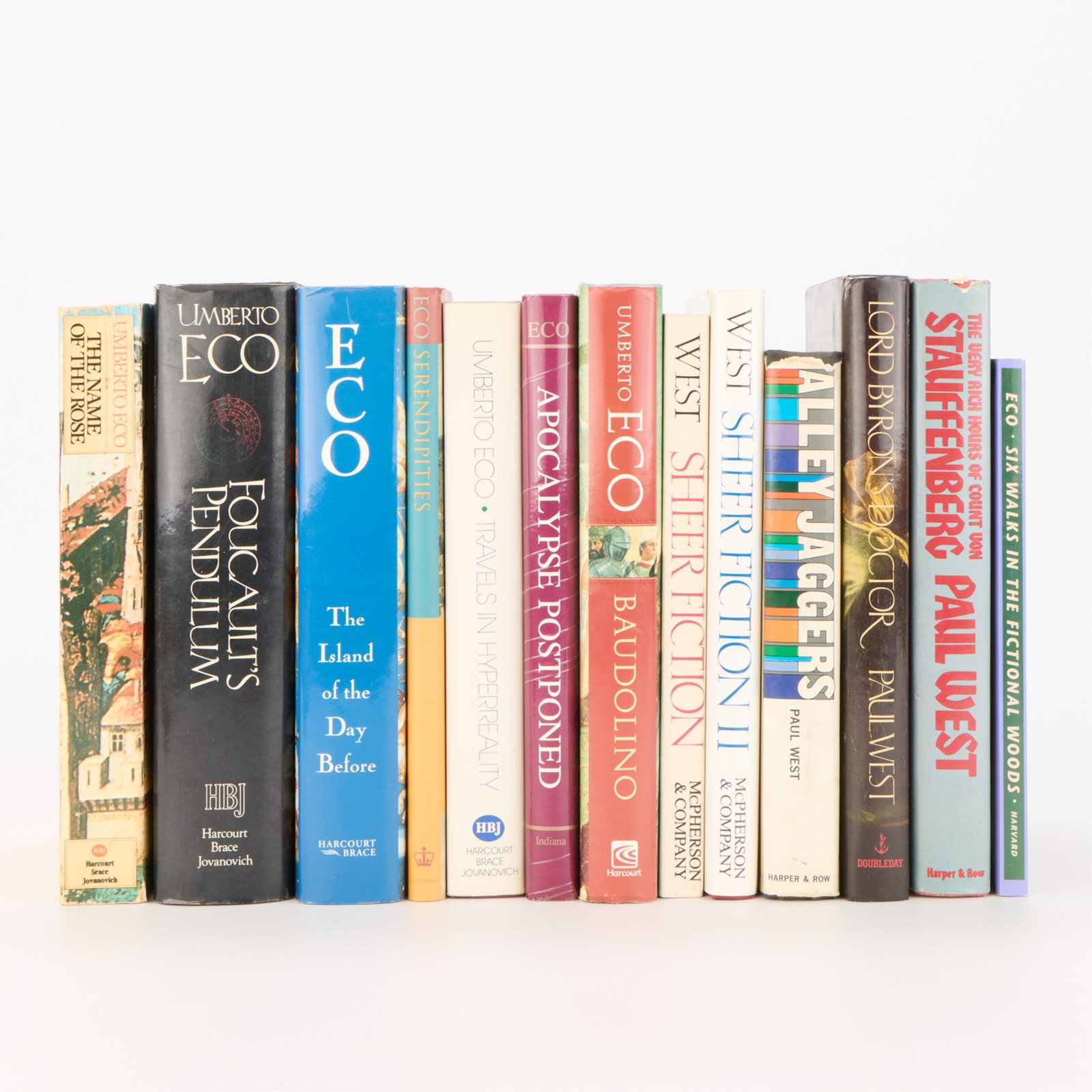 Collection of 13 Books by Umberto Eco & Paul West (1 of 4)