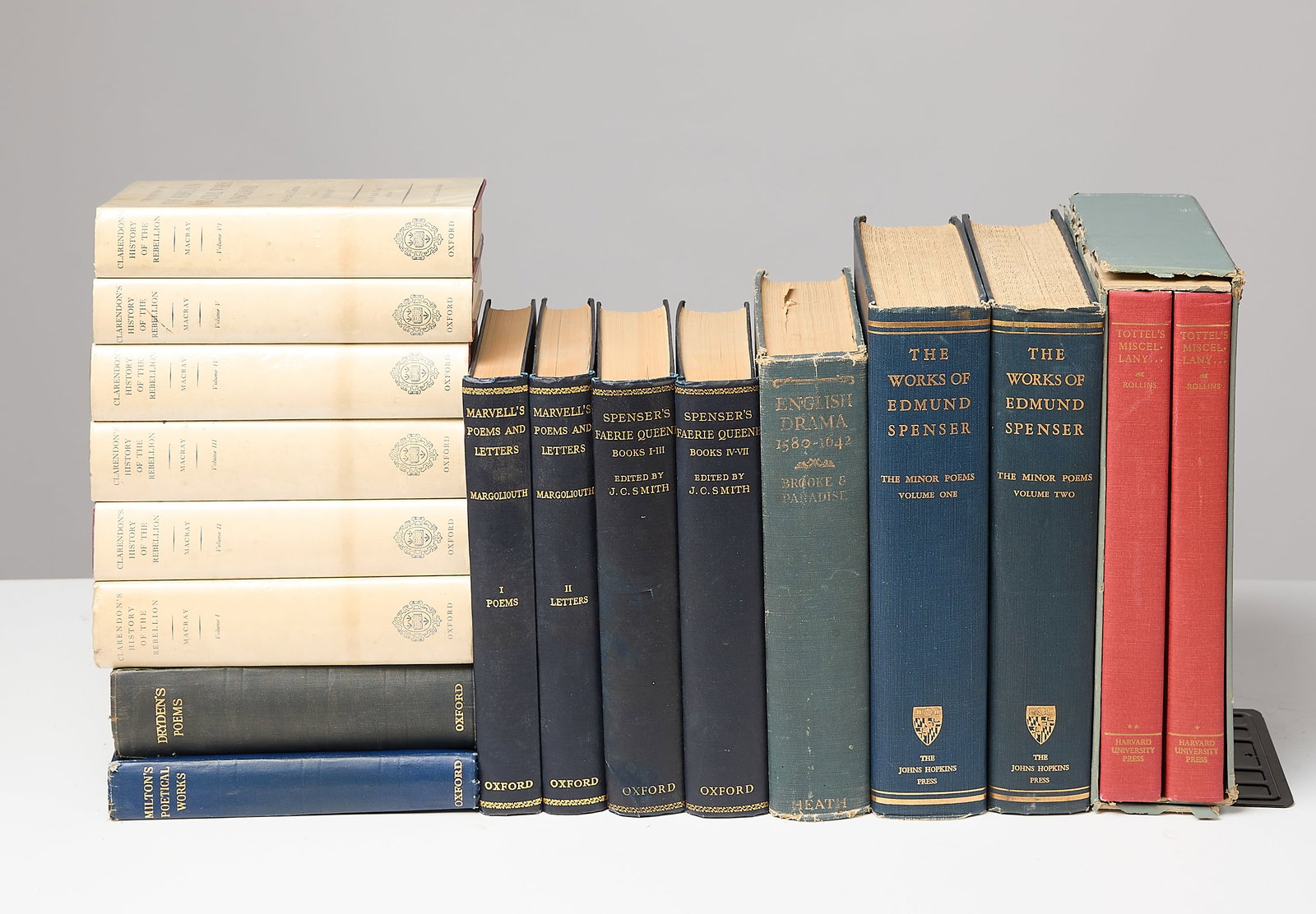 16 Volumes of Early English Books & Literature: Spenser, Milton, and Clarendon's History (1 of 4)