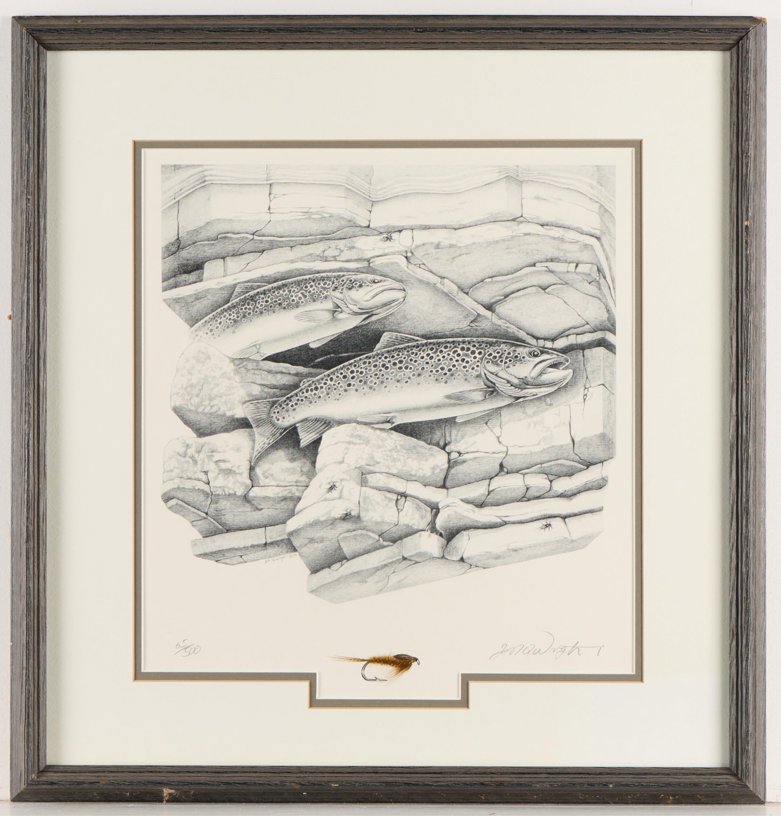 Jon Q. Wright "Brown Trout" Print 1985 - 3