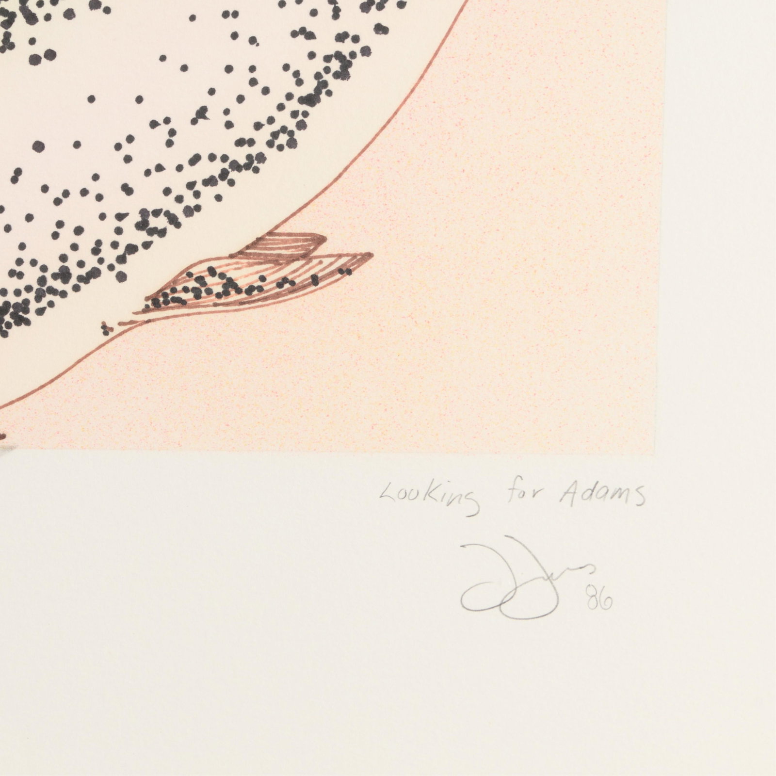 Signed "Looking for Adams" Mixed Media 1986 - 2