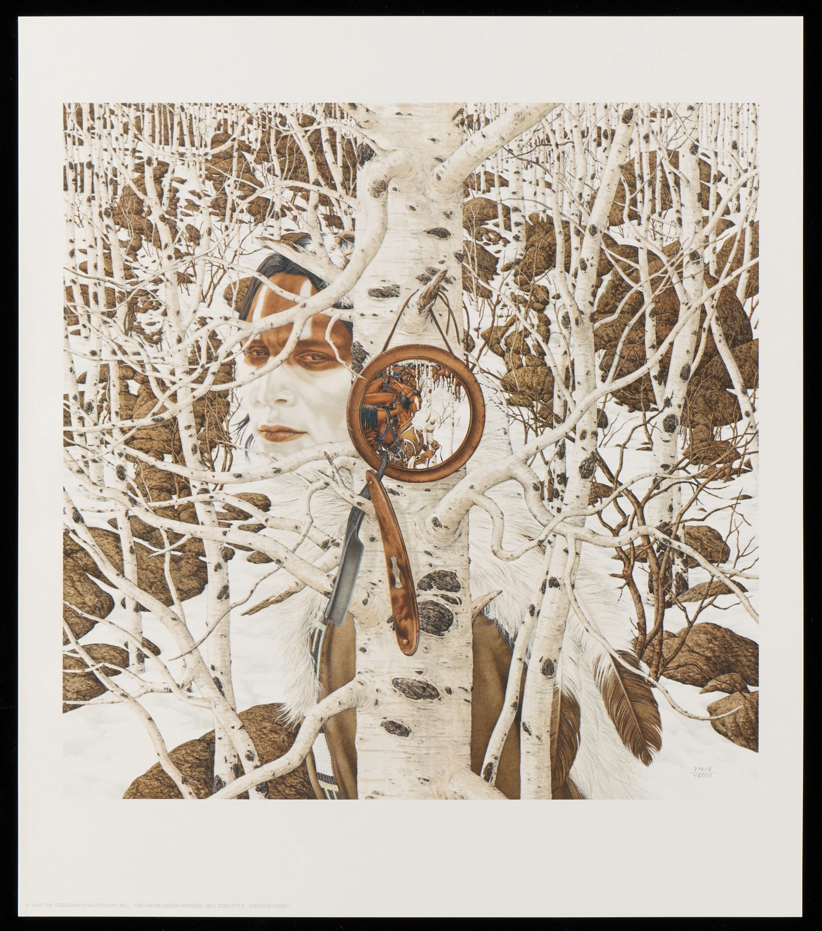 Bev Doolittle "Two More Indian Horses" Triptych - 3