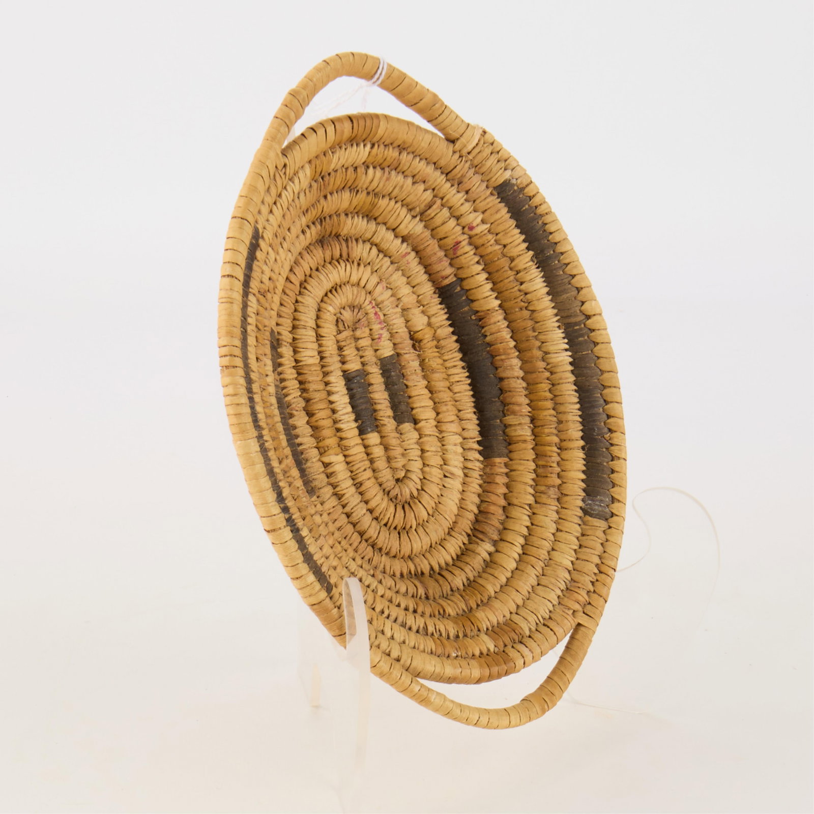 4 Native American Coiled & Woven Basket Objects - 4