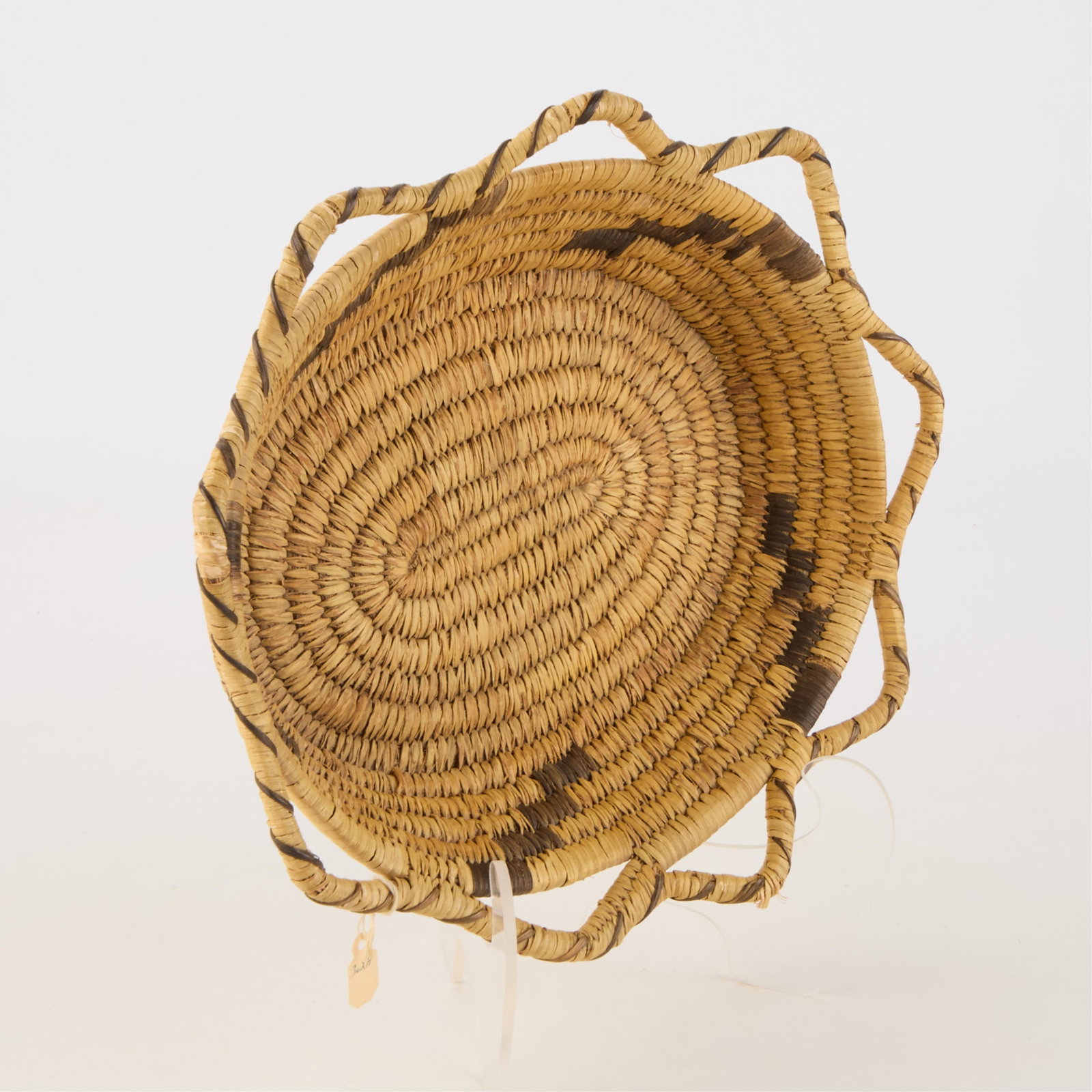 4 Native American Coiled & Woven Basket Objects - 5