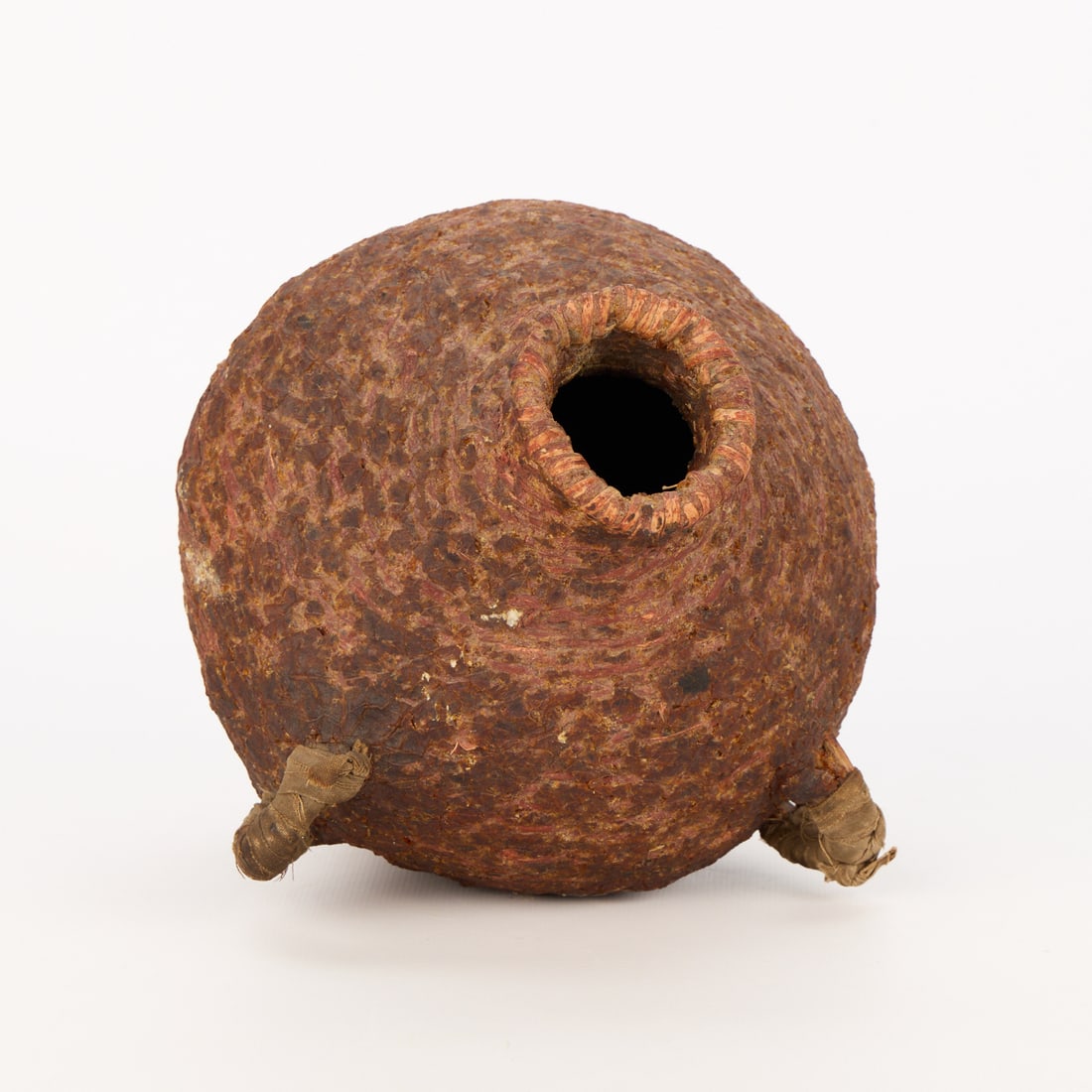 Native American Apache Pine Pitch Coiled Jug - 5