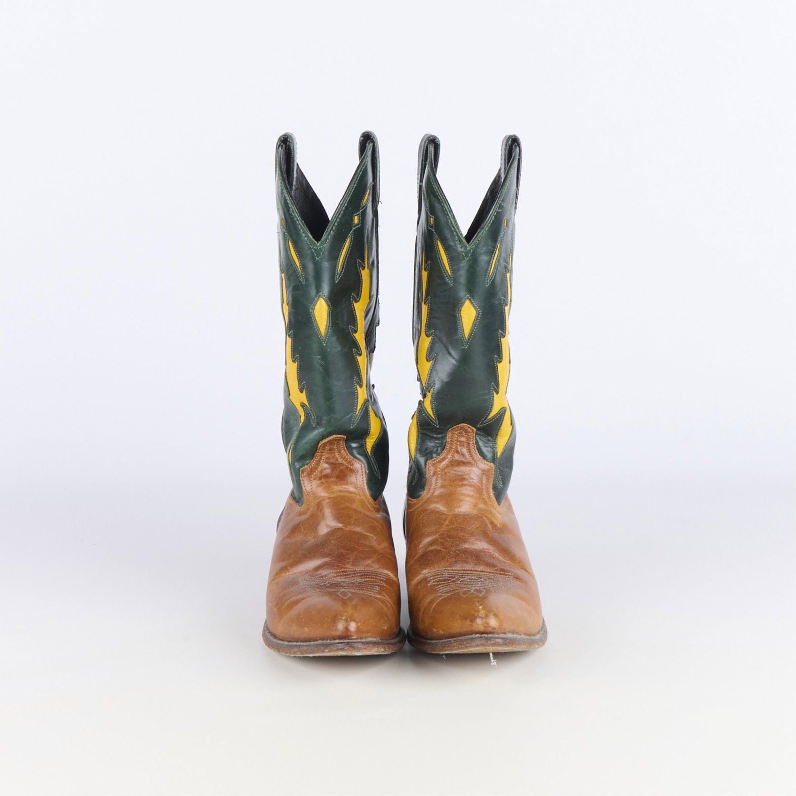 Code West Leather "Cactus" Cowboy Boots Sz 9 - 2