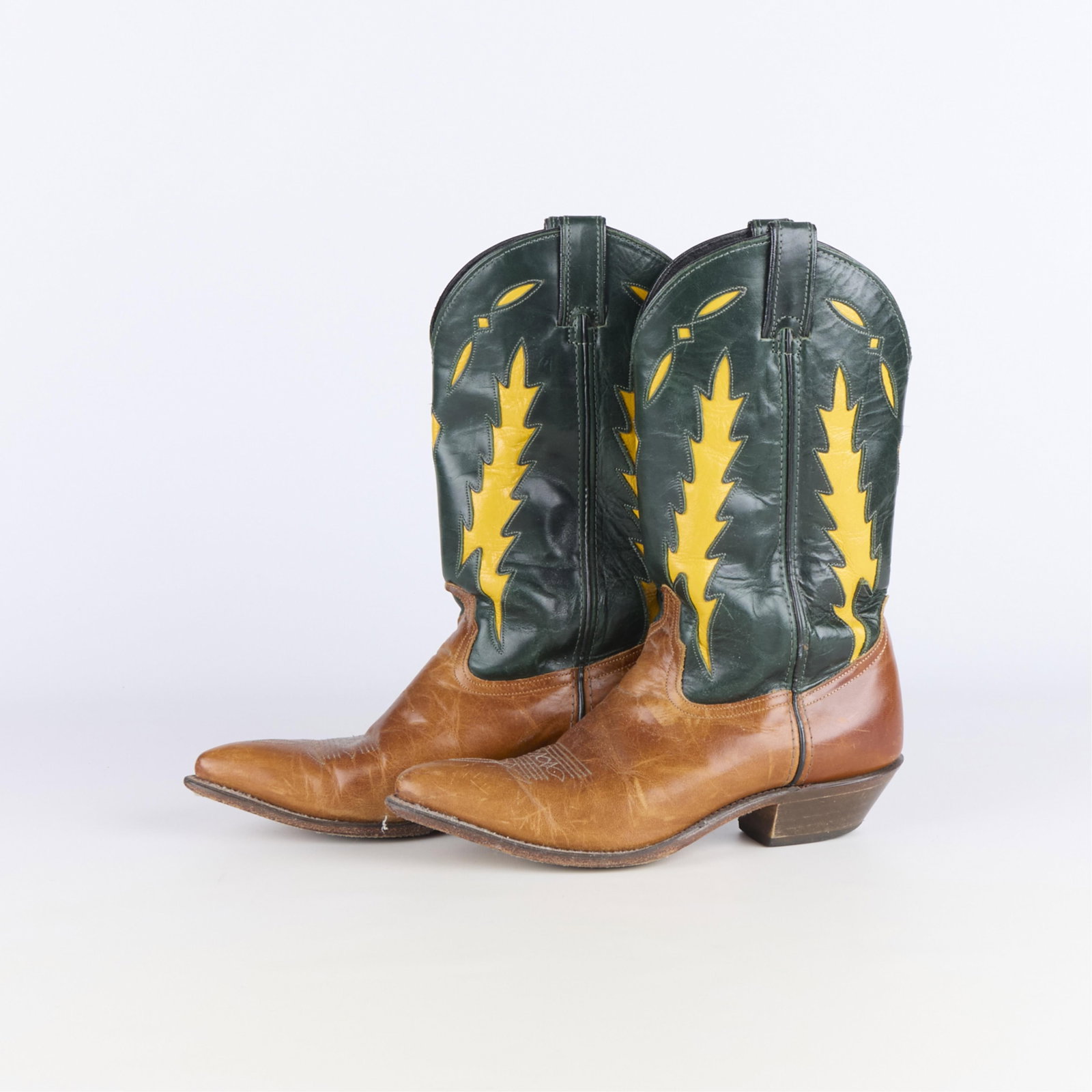 Code West Leather "Cactus" Cowboy Boots Sz 9 - 3