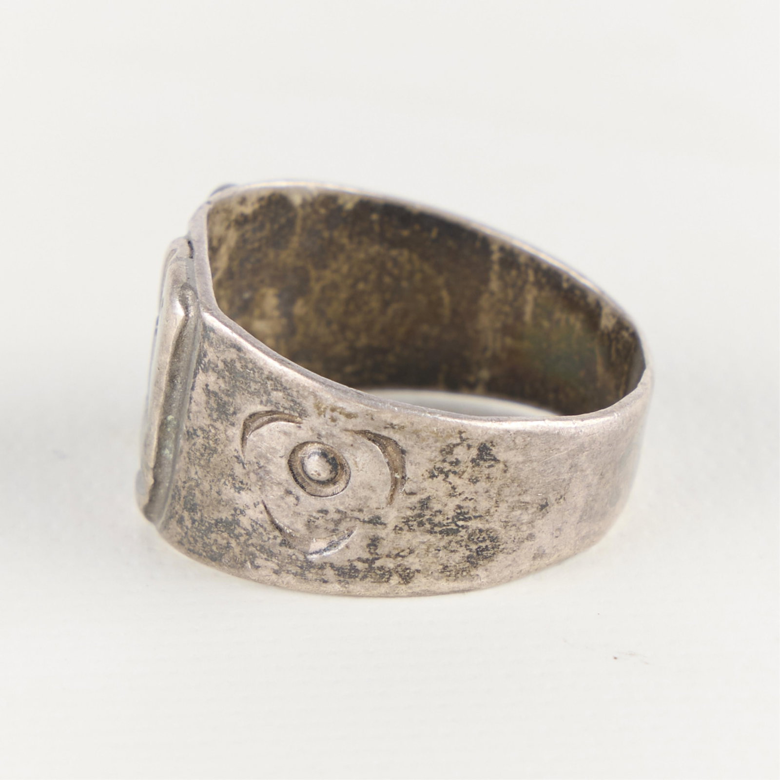 Handcrafted Silver Toned Rustic Boot Ring Sz 9.25 - 3