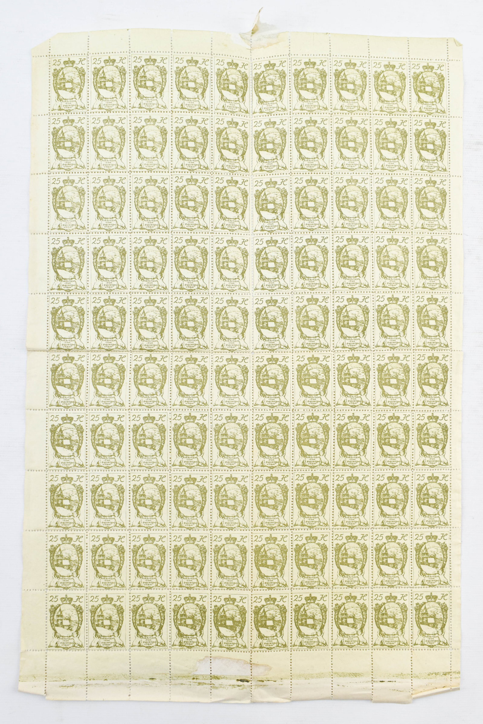Collection 1920 Liechtenstein Heller Stamp Sheets - 4