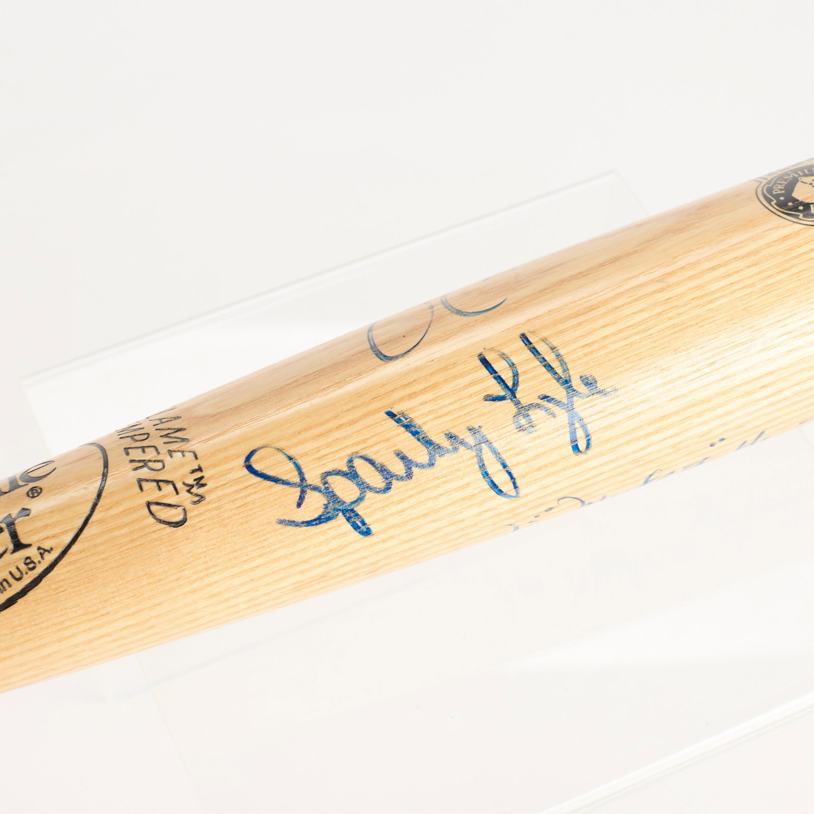 Signed Bat Jim "Mudcat" Grant, Danny Cox - 4