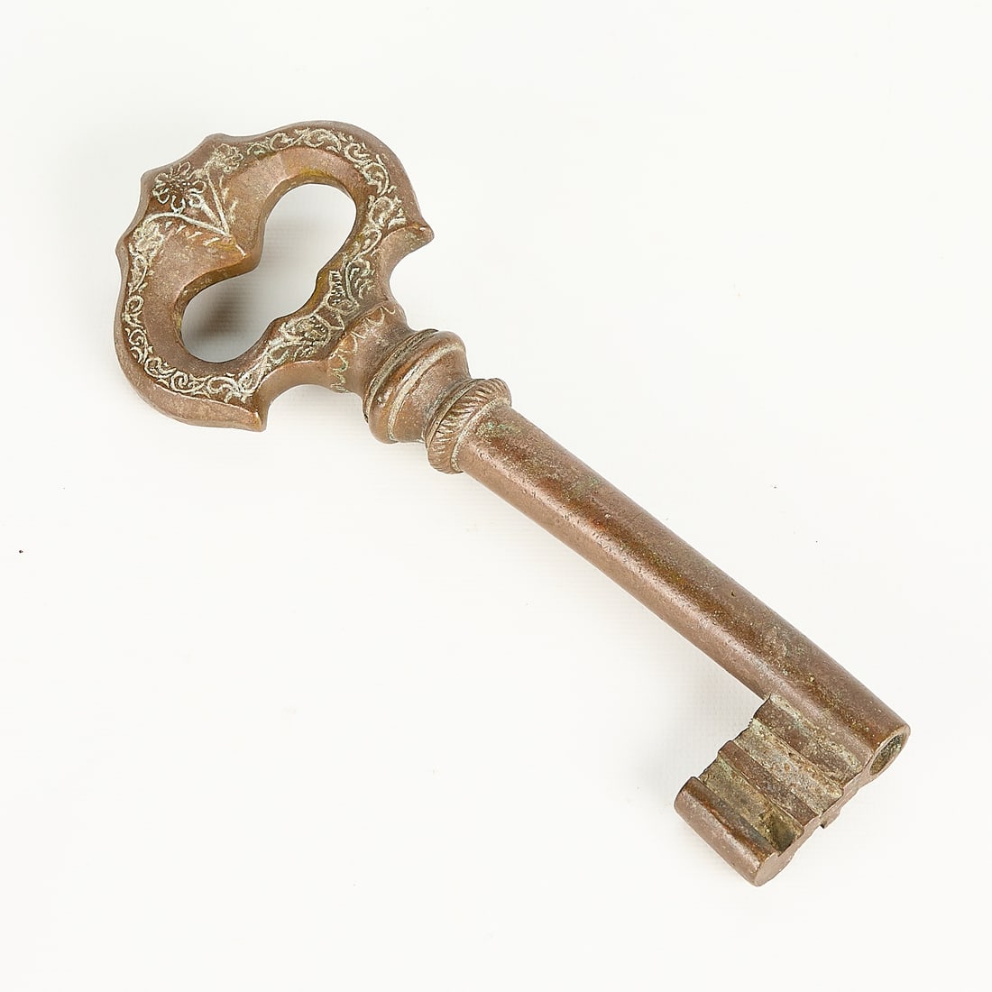 Large Antique Bronze Skeleton Key - 2