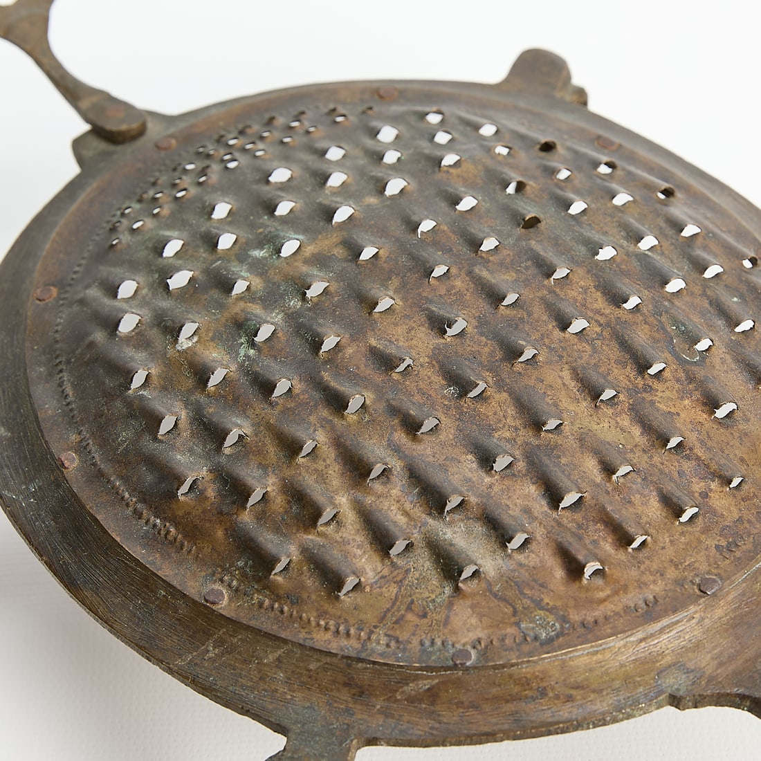 3 Antique Brass Kitchen Graters - 6
