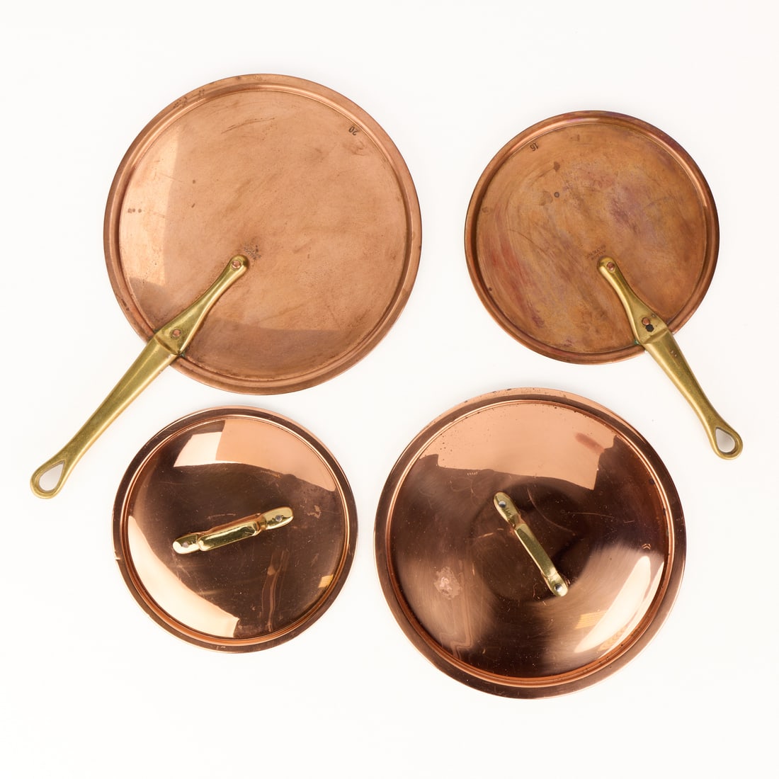 4 Copper Cookware Sauce Pan Lids - 3