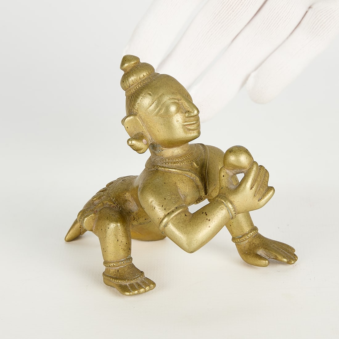 Antique Indian Brass Gopala Krishna Figure (1 of 4)