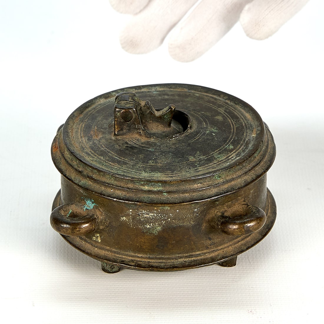 Antique Indian Mughal Style Brass Inkwell Pot (1 of 5)