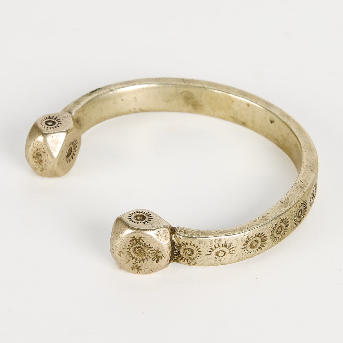 Antique Brass Tuareg-Style Torque Bangle - 2