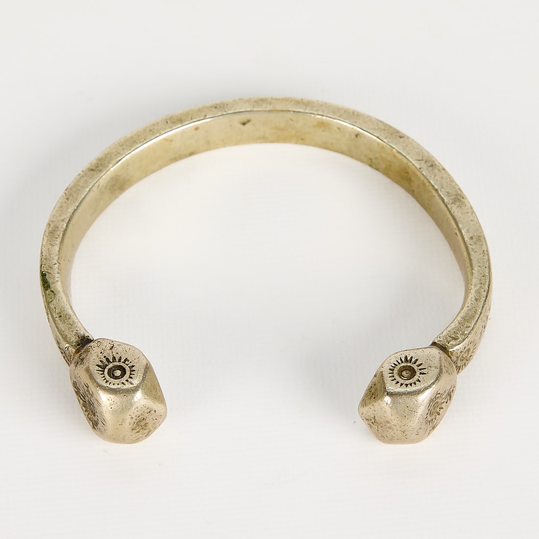 Antique Brass Tuareg-Style Torque Bangle - 5