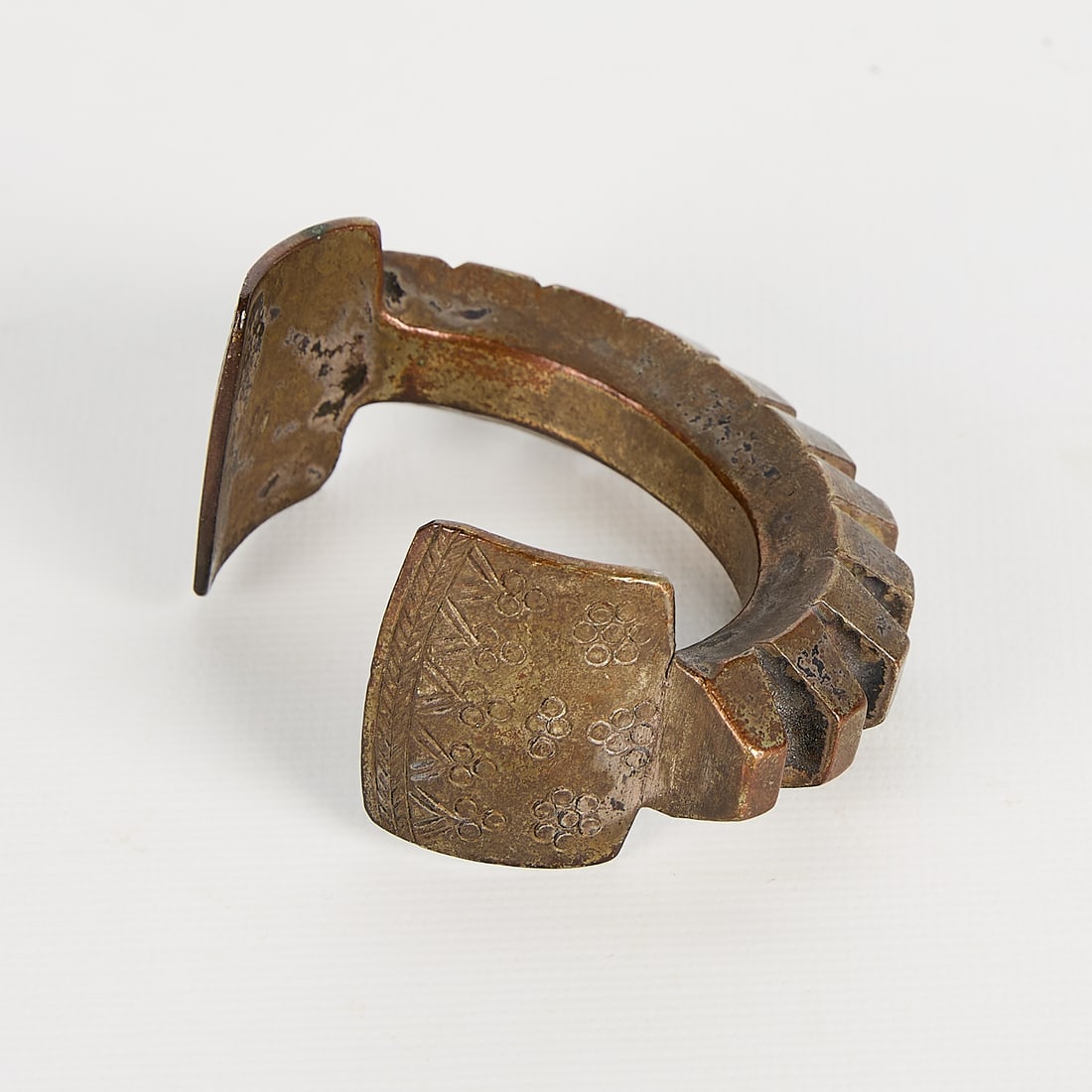 Antique Indian Bronze Torque Bangle - 3