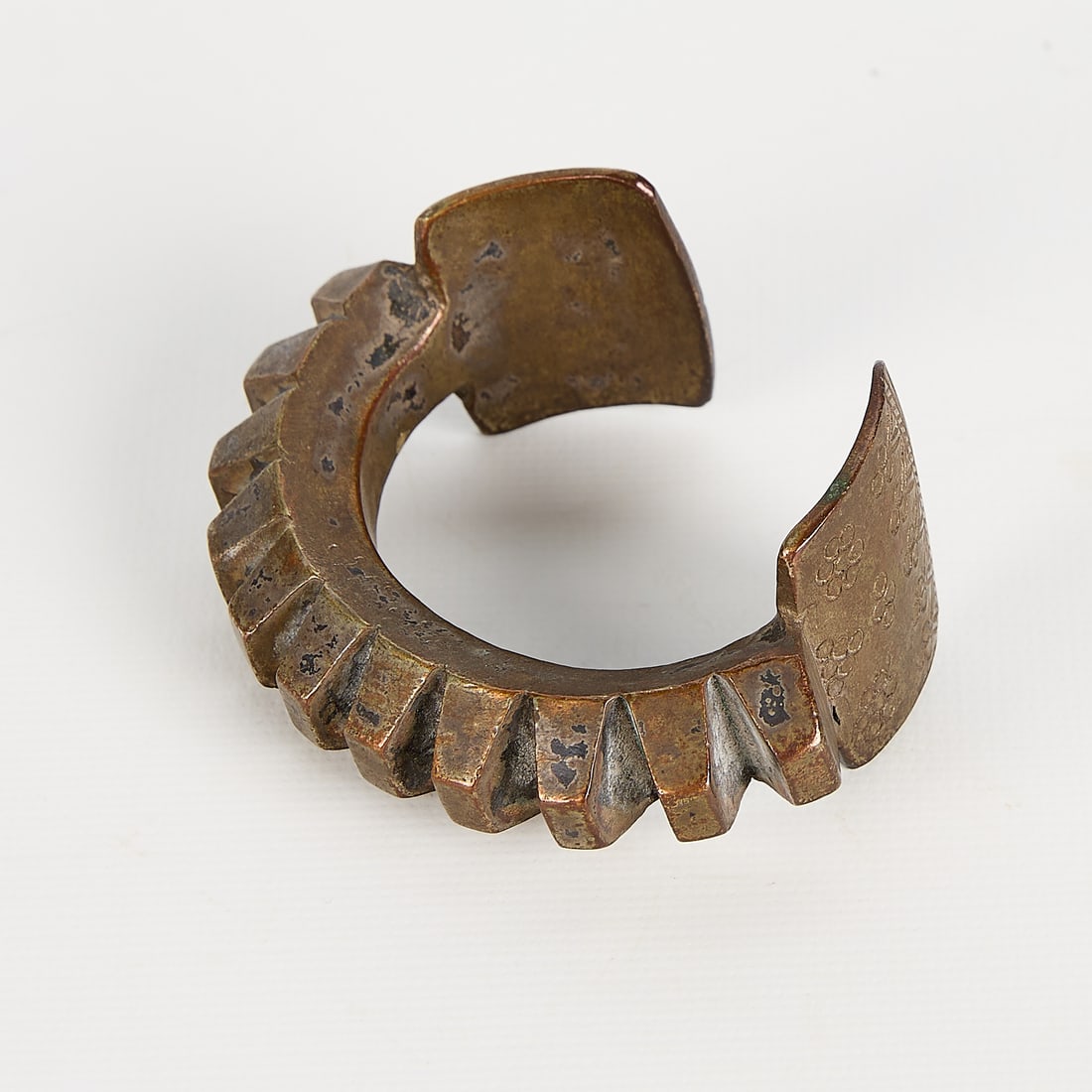 Antique Indian Bronze Torque Bangle - 4