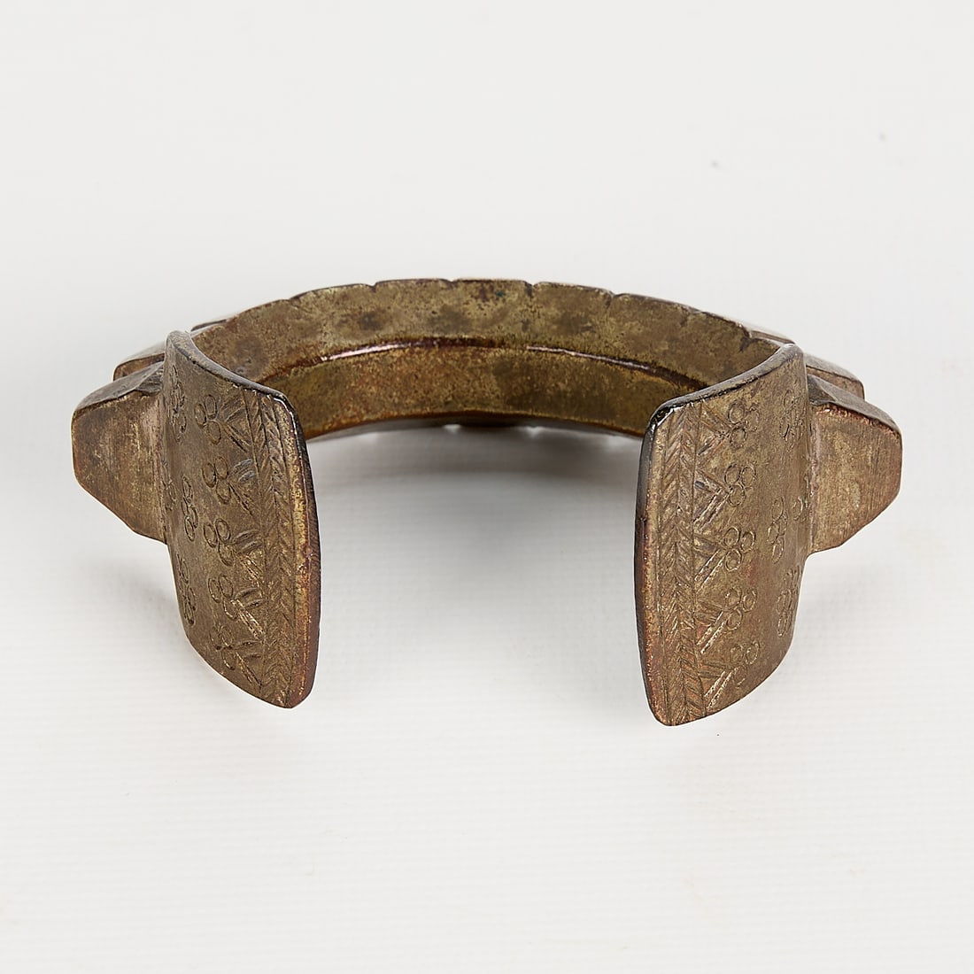 Antique Indian Bronze Torque Bangle - 5