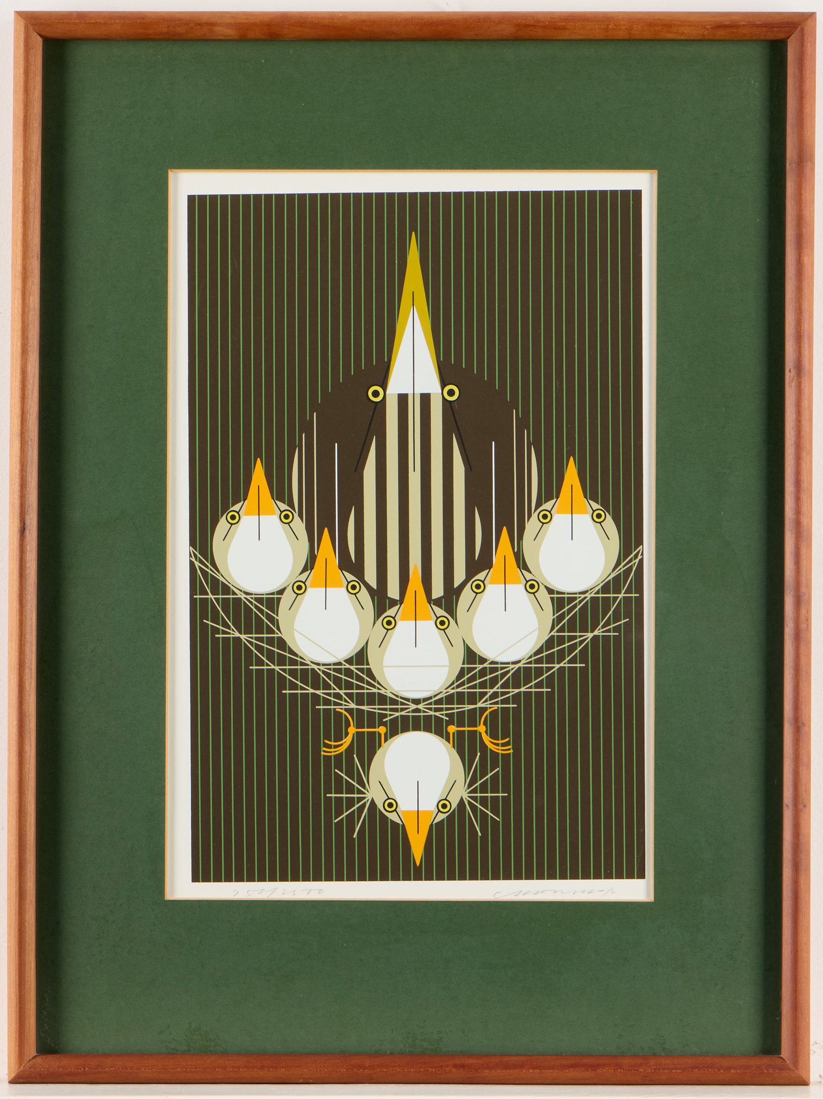 Charley Harper "Bittern Suite" Seriagraph Print S/N - 2
