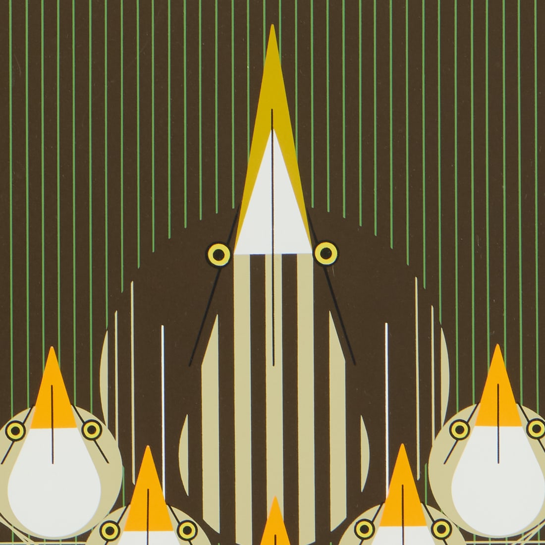 Charley Harper "Bittern Suite" Seriagraph Print S/N - 5
