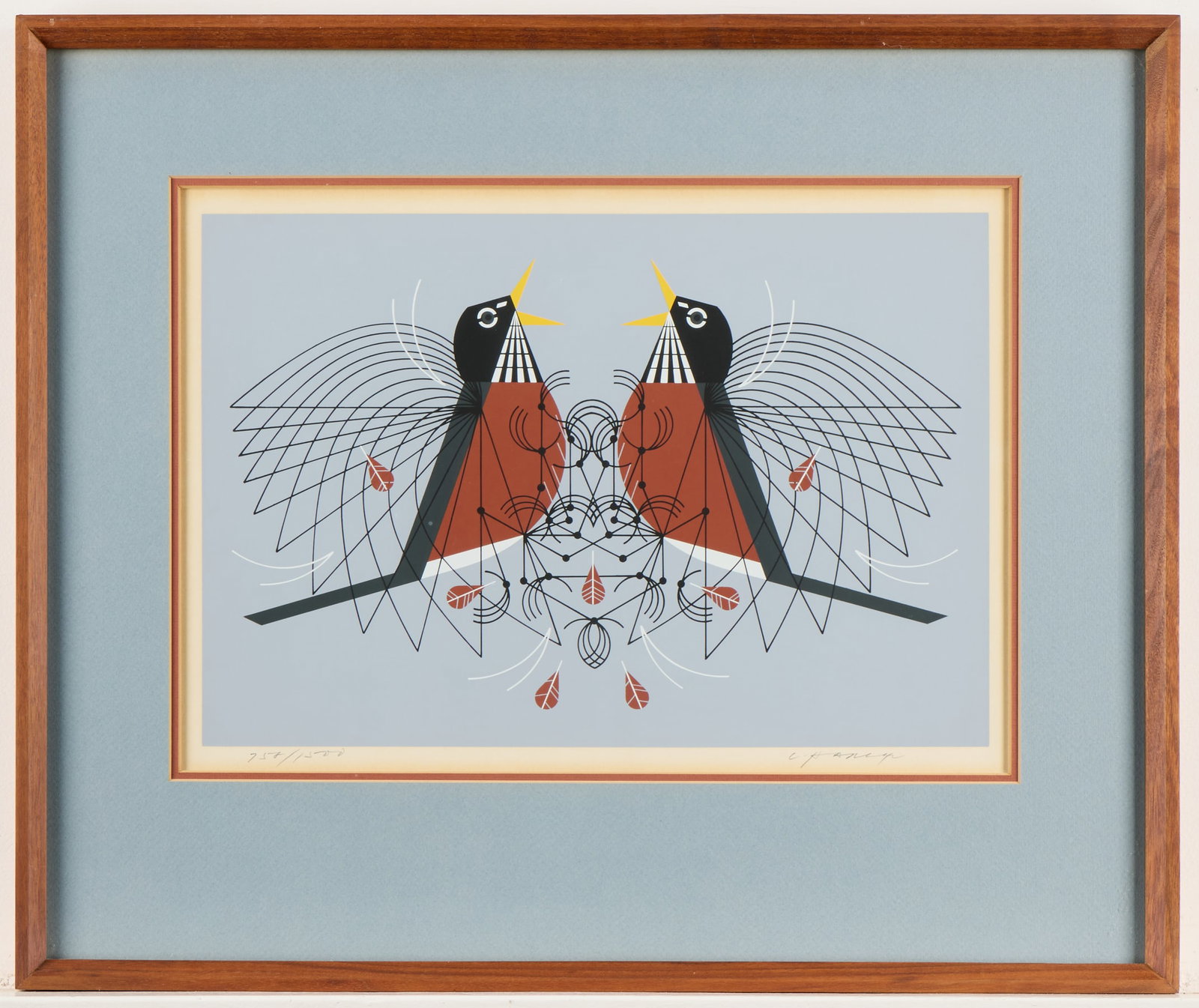 Charley Harper "Round Robin" Seriagraph Print S/N - 2