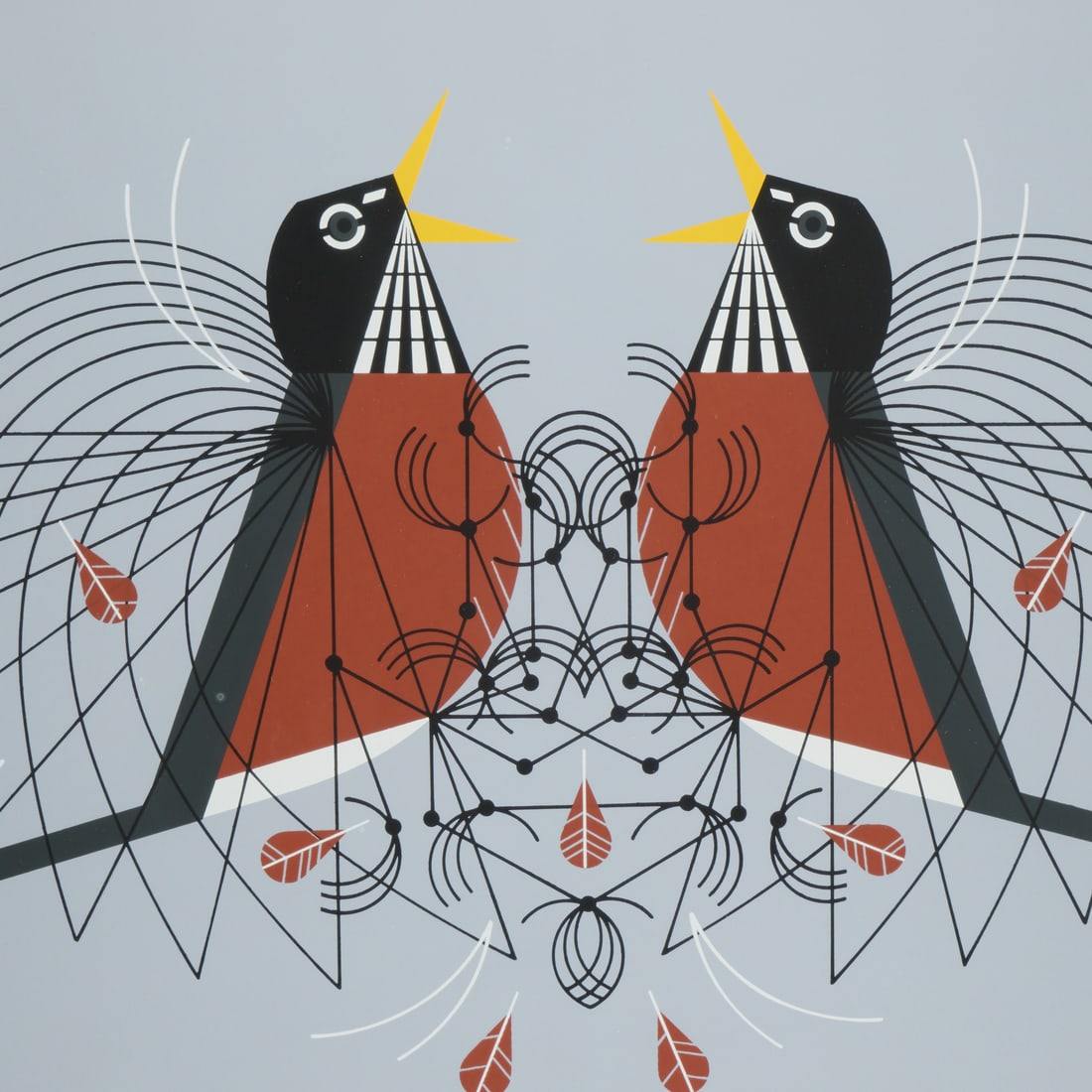 Charley Harper "Round Robin" Seriagraph Print S/N - 5