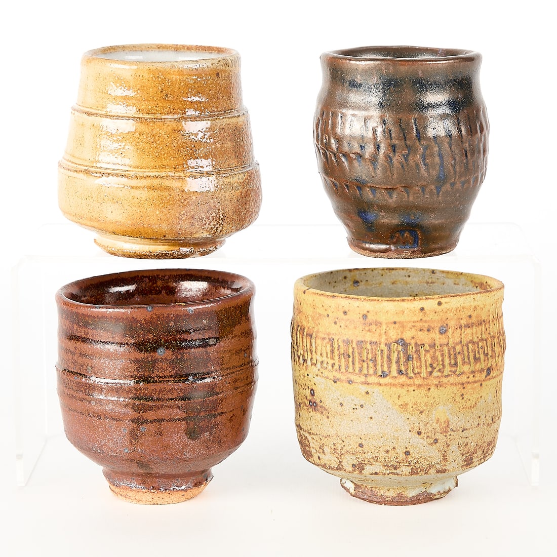 4 Warren MacKenzie Studio Pottery Cups - 3
