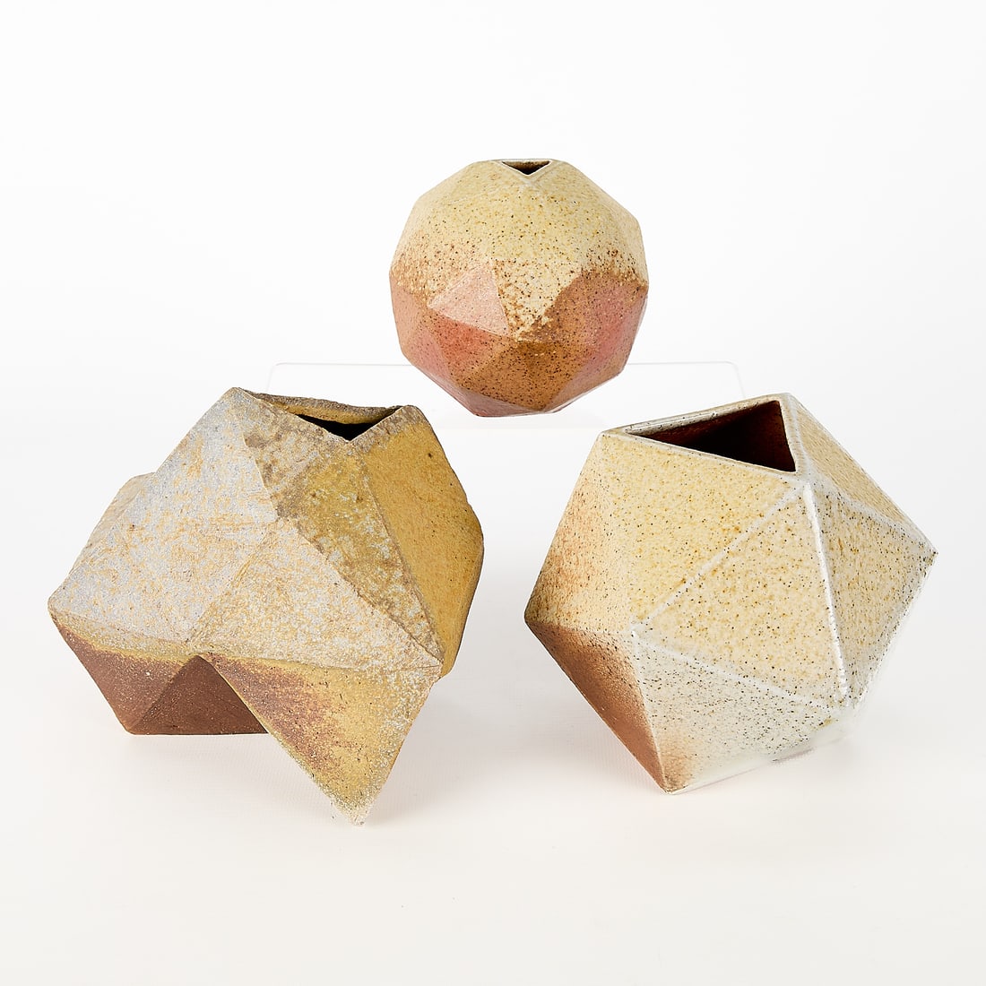 3 John George Larson Studio Pottery Polytope Vases (1 of 6)