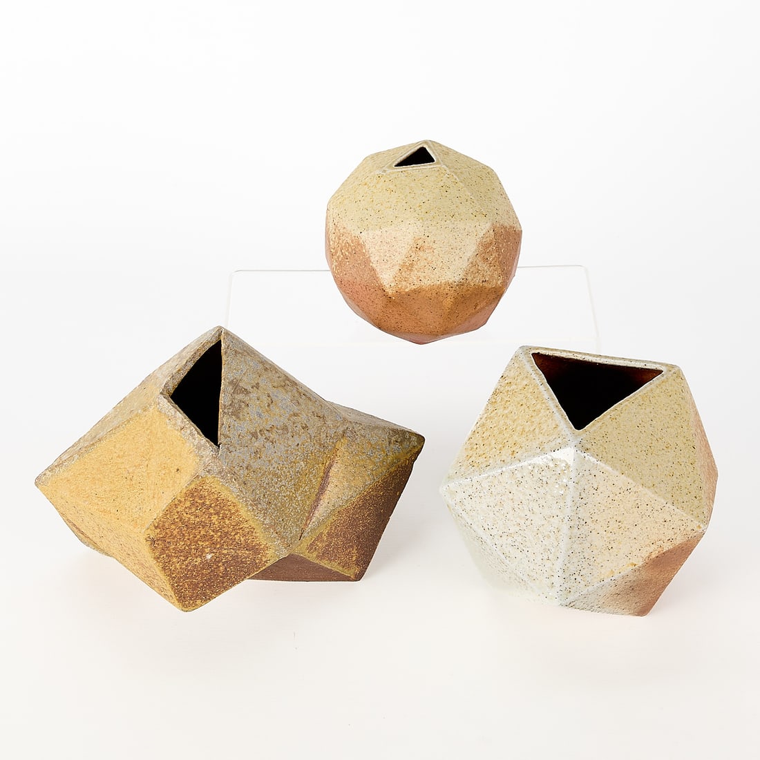 3 John George Larson Studio Pottery Polytope Vases - 4