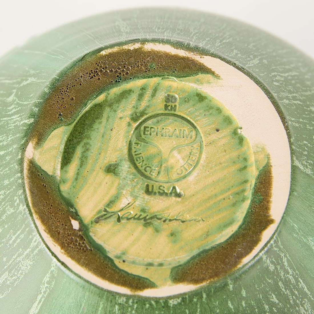 Klein for Ephraim Faience Pottery "Gingko" Vase - 5