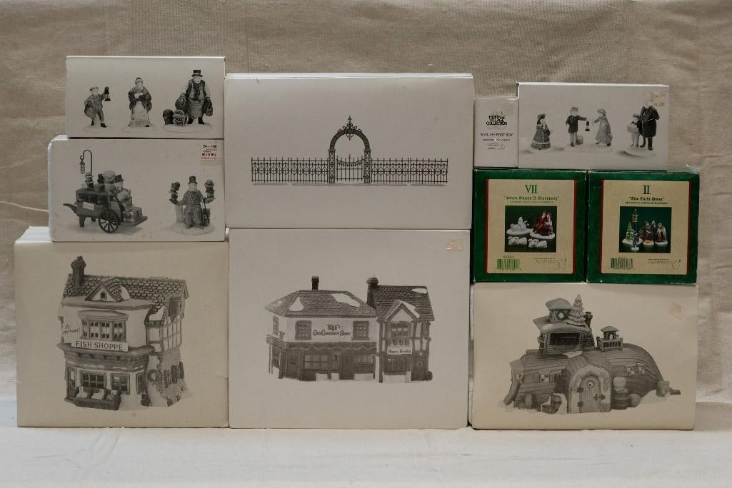 10 pcs Heritage Village Dickens Village Series in Boxes (1 of 3)
