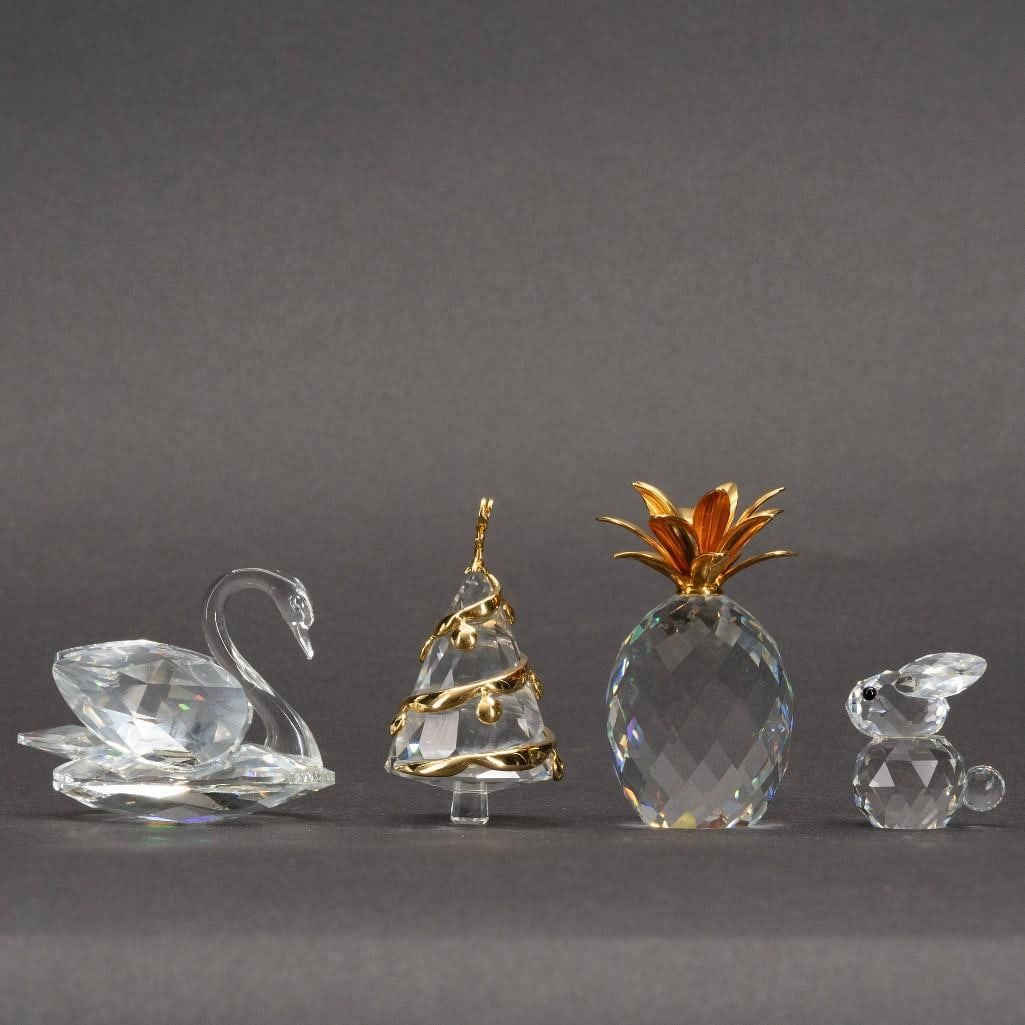 Group of Four Swarovski Crystal Small Figurines (1 of 9)