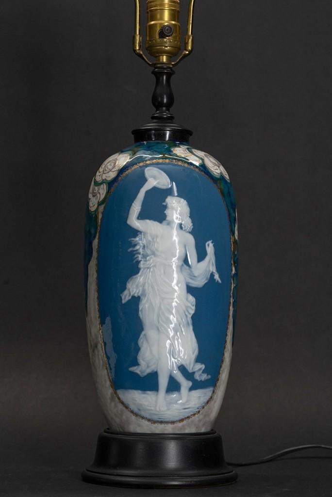 Camille Tharaud French Pate-Sur-Pate Vase turned lamp (1 of 5)