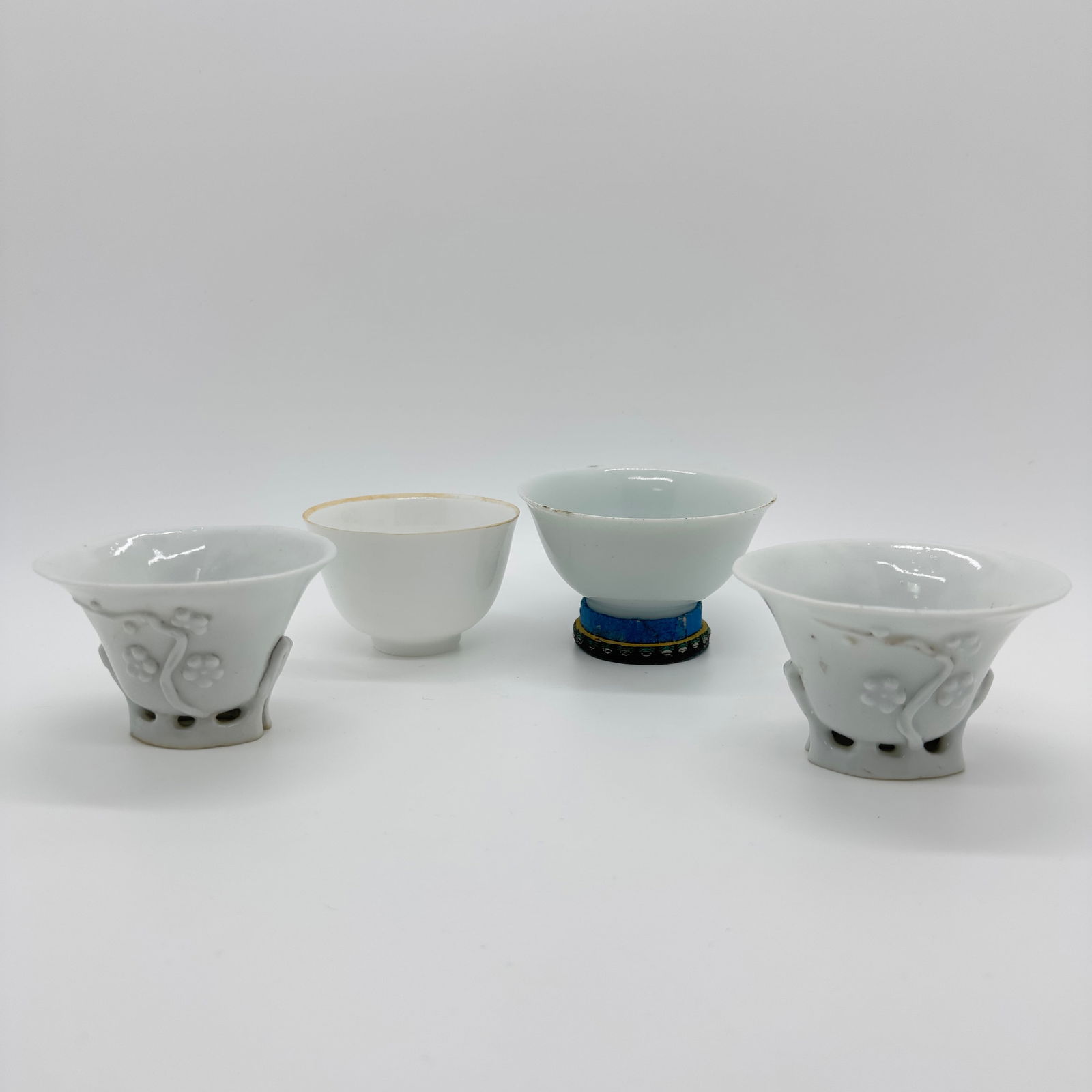4 pcs Chinese White Porcelain cup (1 of 3)