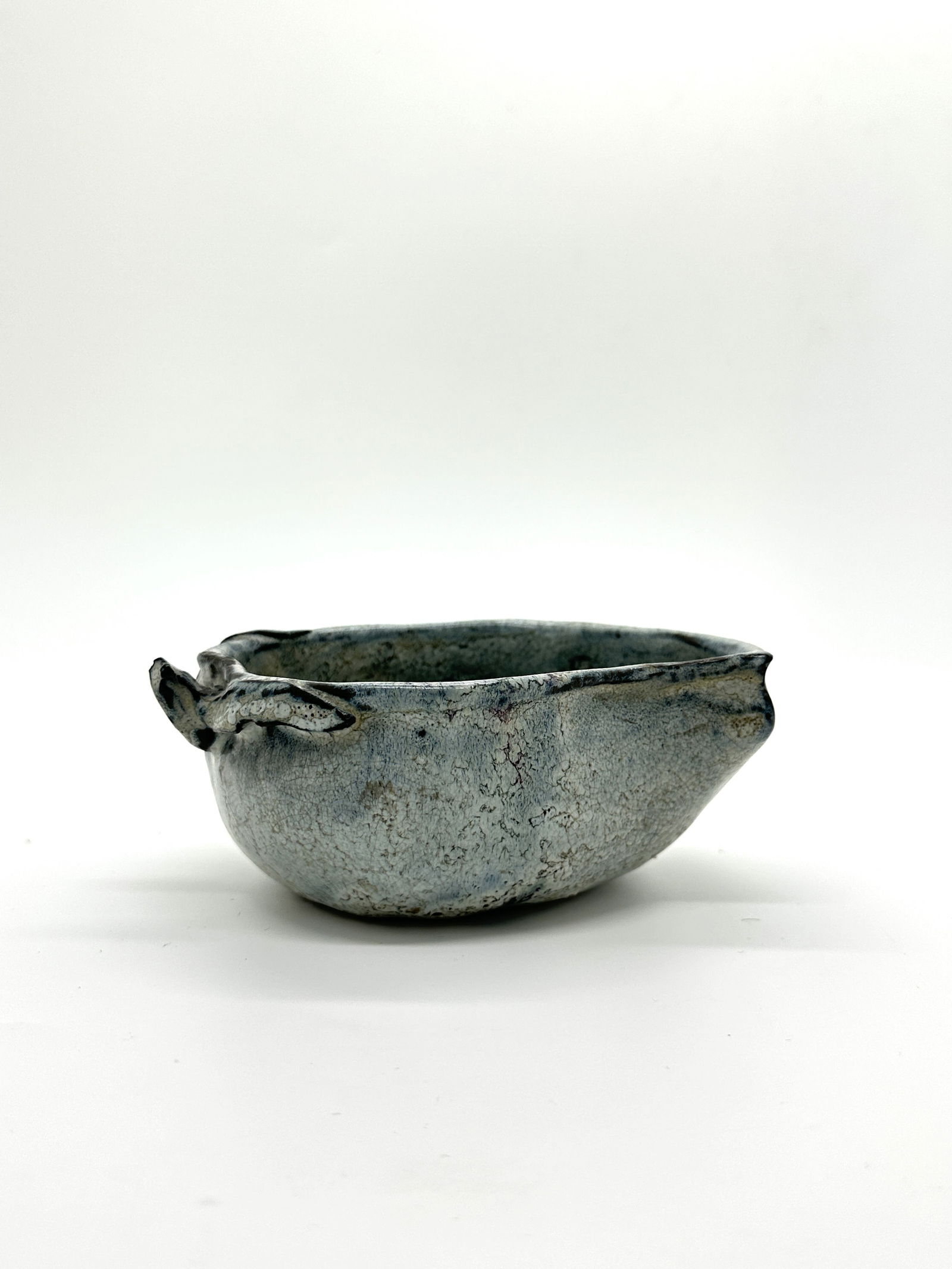 A Robin's Egg-Glazed Peach-Shaped Water Pot,: A Robin's Egg-Glazed Peach-Shaped Water Pot, Length: 5.7''(14.5 cm), Width: 4.52''(11.5 cm), Height:2.36''( 6 cm)