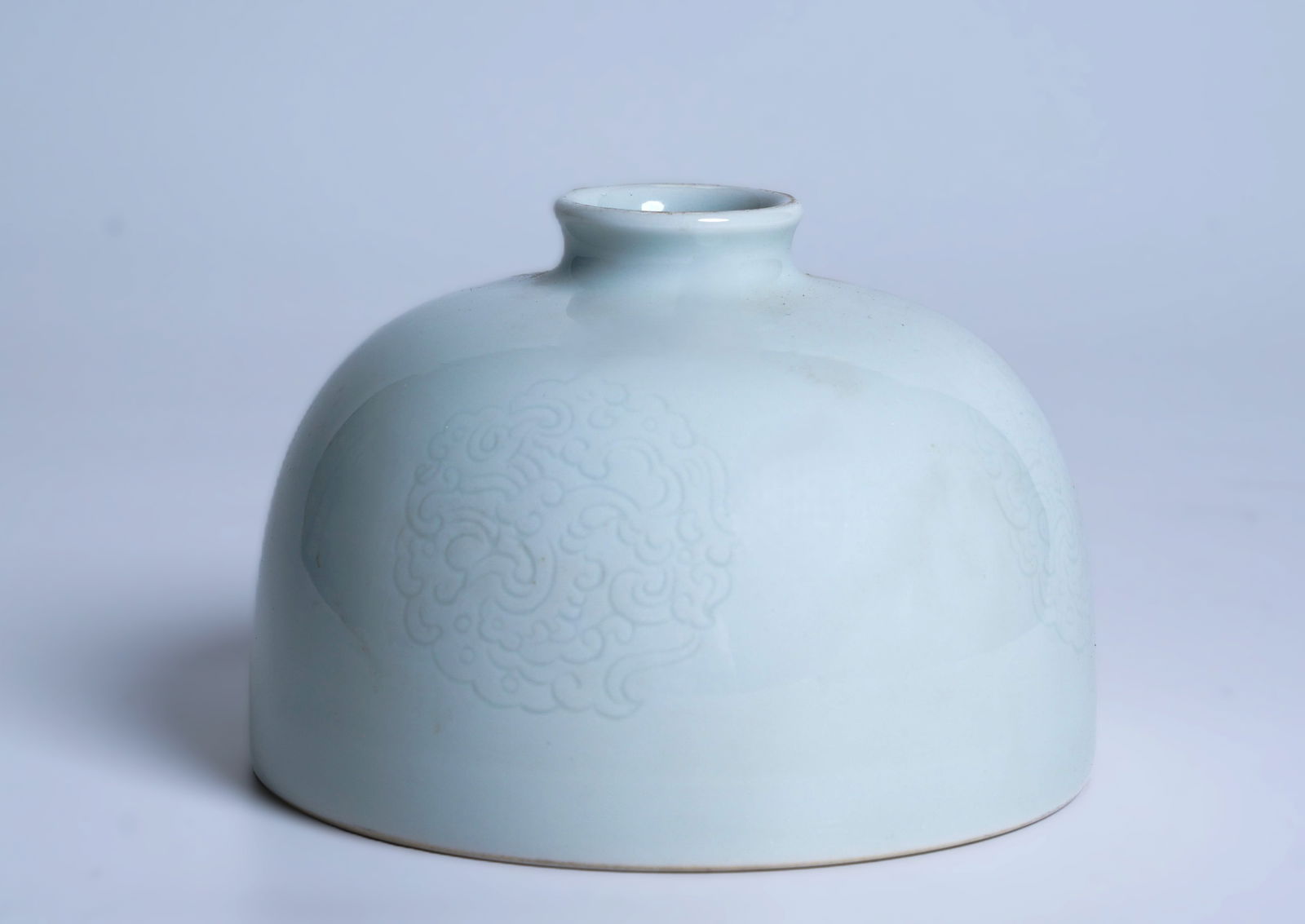 Celadon Glazed Dome-Shaped Vessel with Incised Decoration (1 of 2)