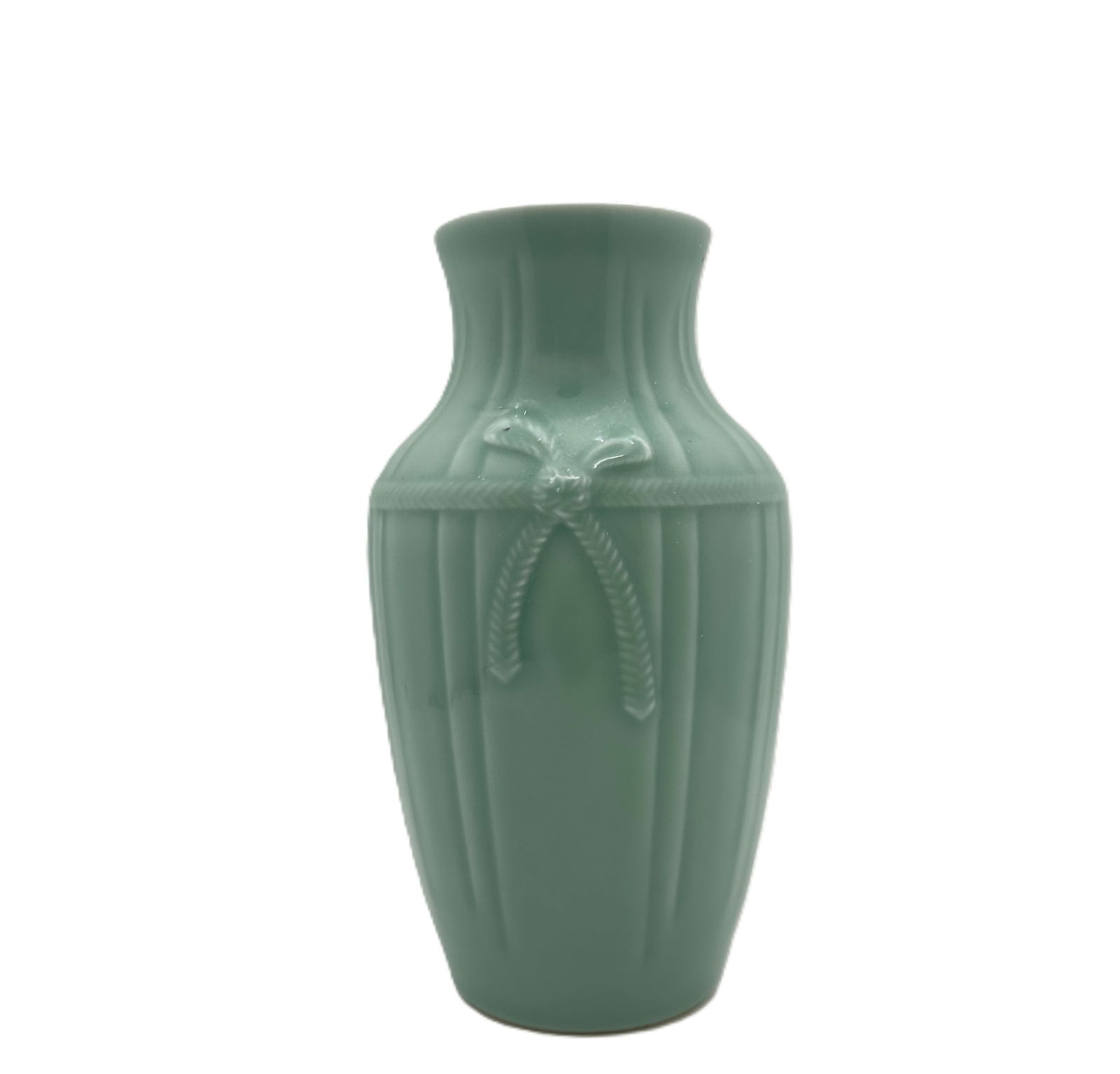 Chinese Monochrome Green Glaze Porcelain Vase (1 of 3)