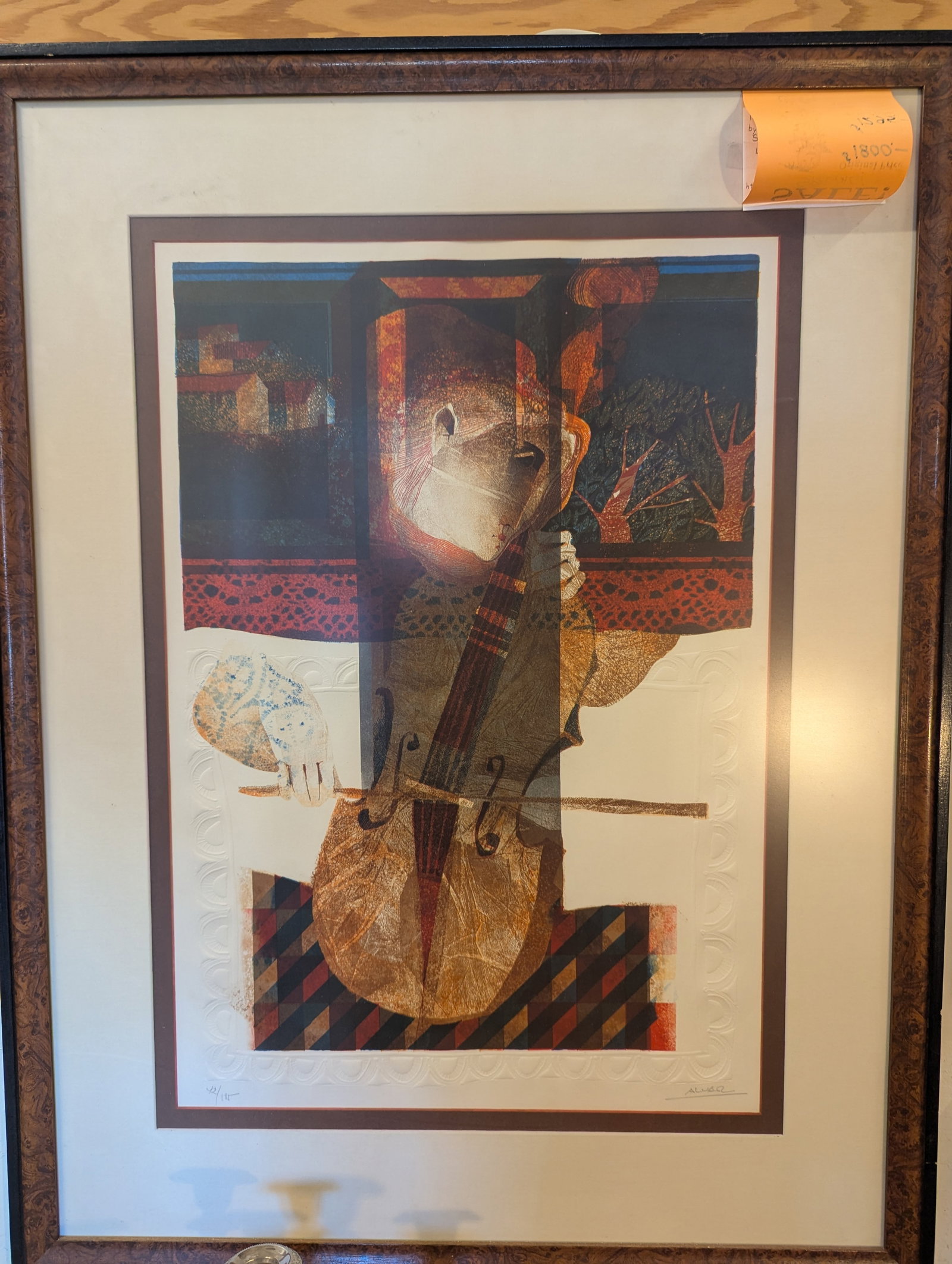 Sunol Alvar (1935-) Mixed media signed & numbered: Sunol Alvar (1935-) Mixed media signed & numbered. "Concerton" coa on back. Image: 30" x 21", overall:18 1/2" x 27 1/2"Artist or MakerAlvar Suñol